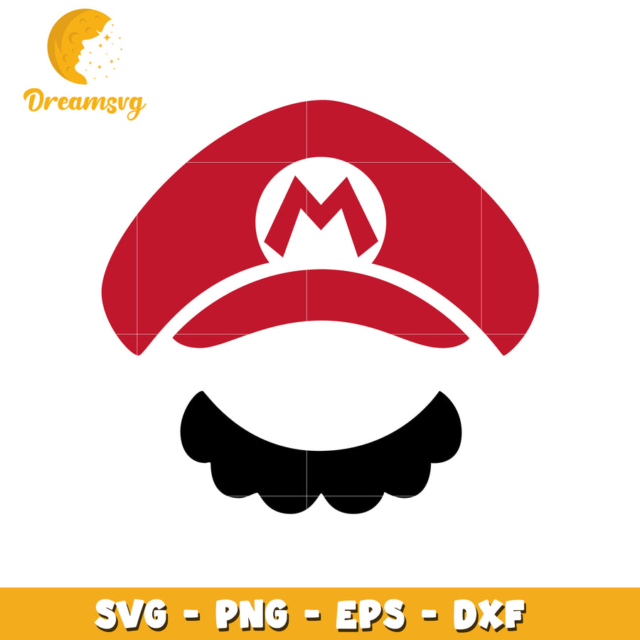 Mario Hat SVG PNG EPS DXF Cut File