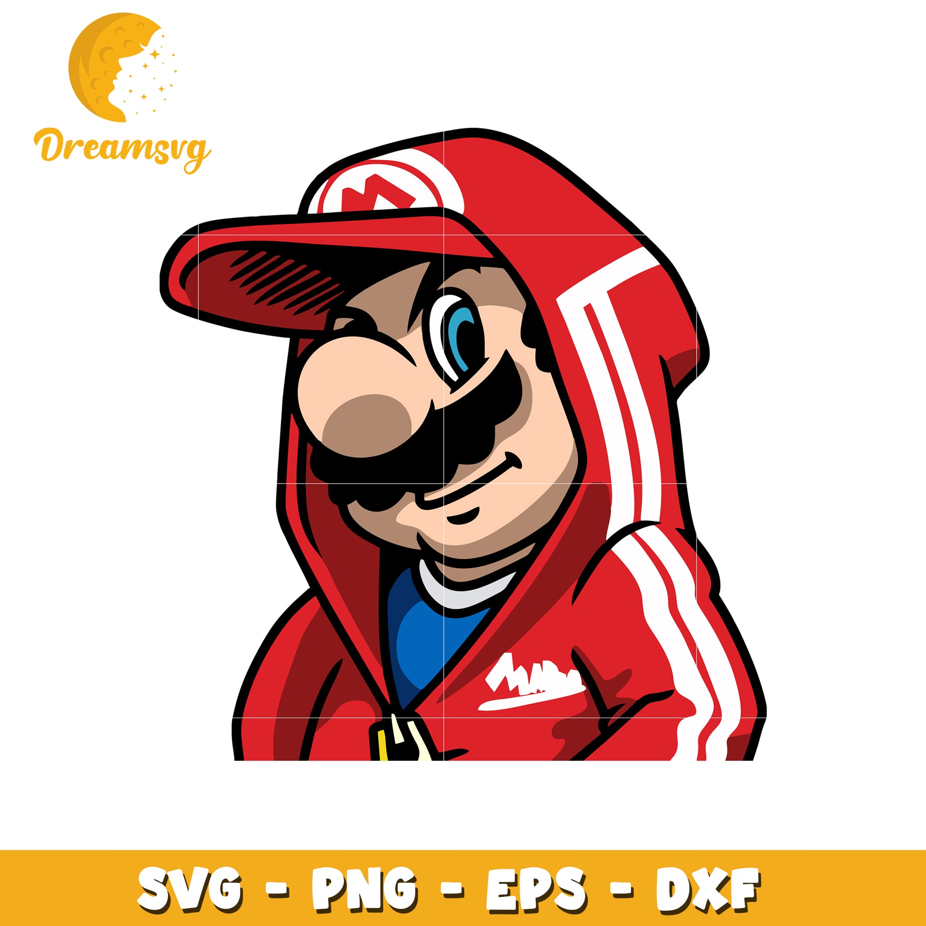 Mario Hoodie SVG PNG EPS DXF Files