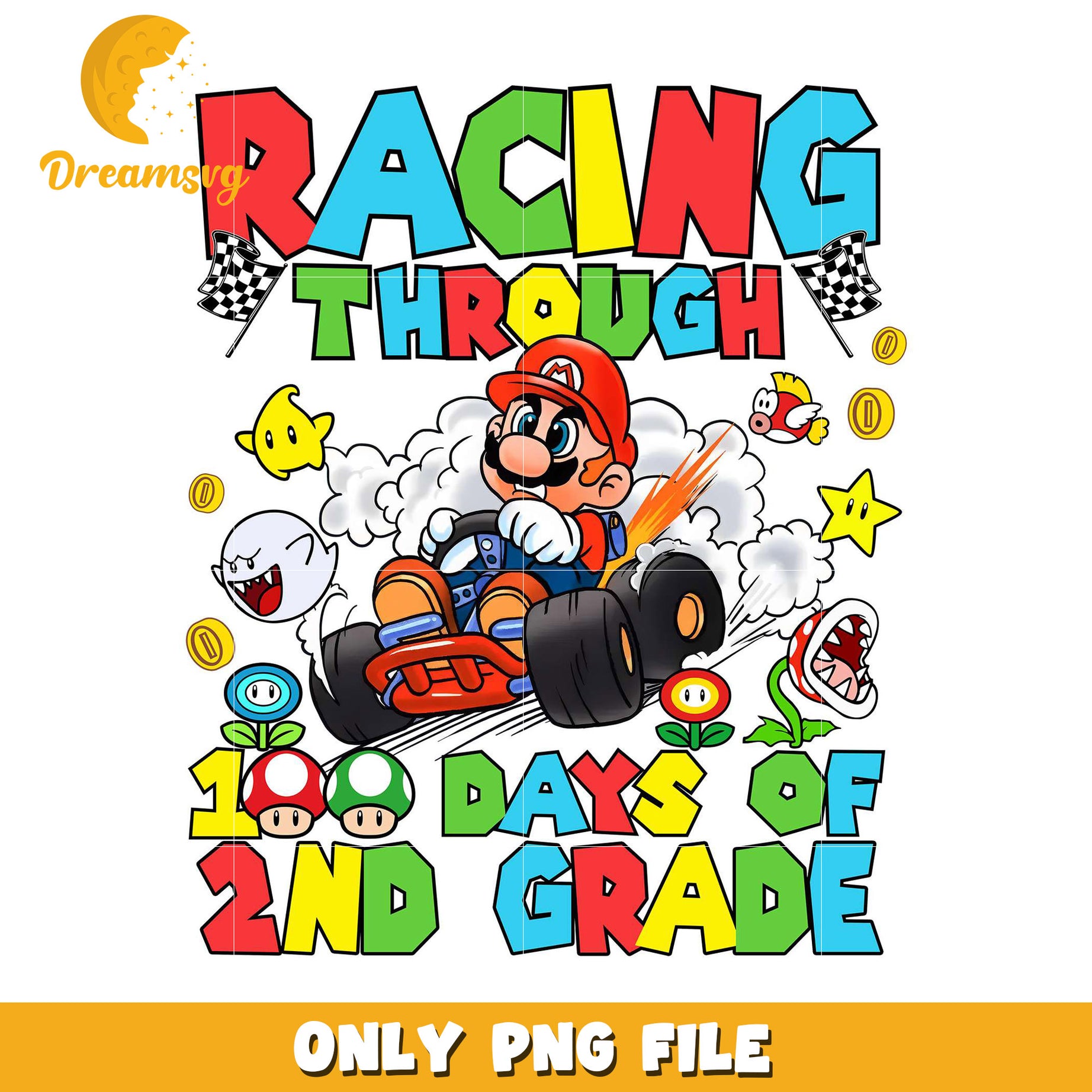 Mario Kart 100 Days 2nd Grade PNG