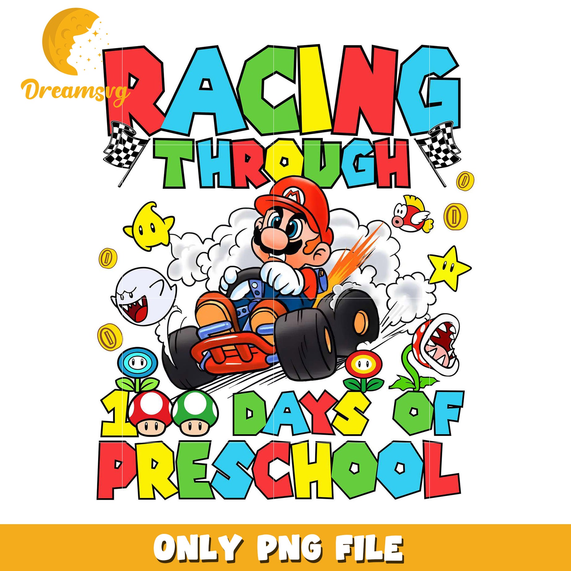 Mario Preschool 100 Days PNG