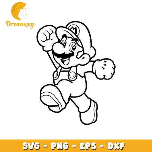 Mario SVG Cut File PNG, EPS, DXF