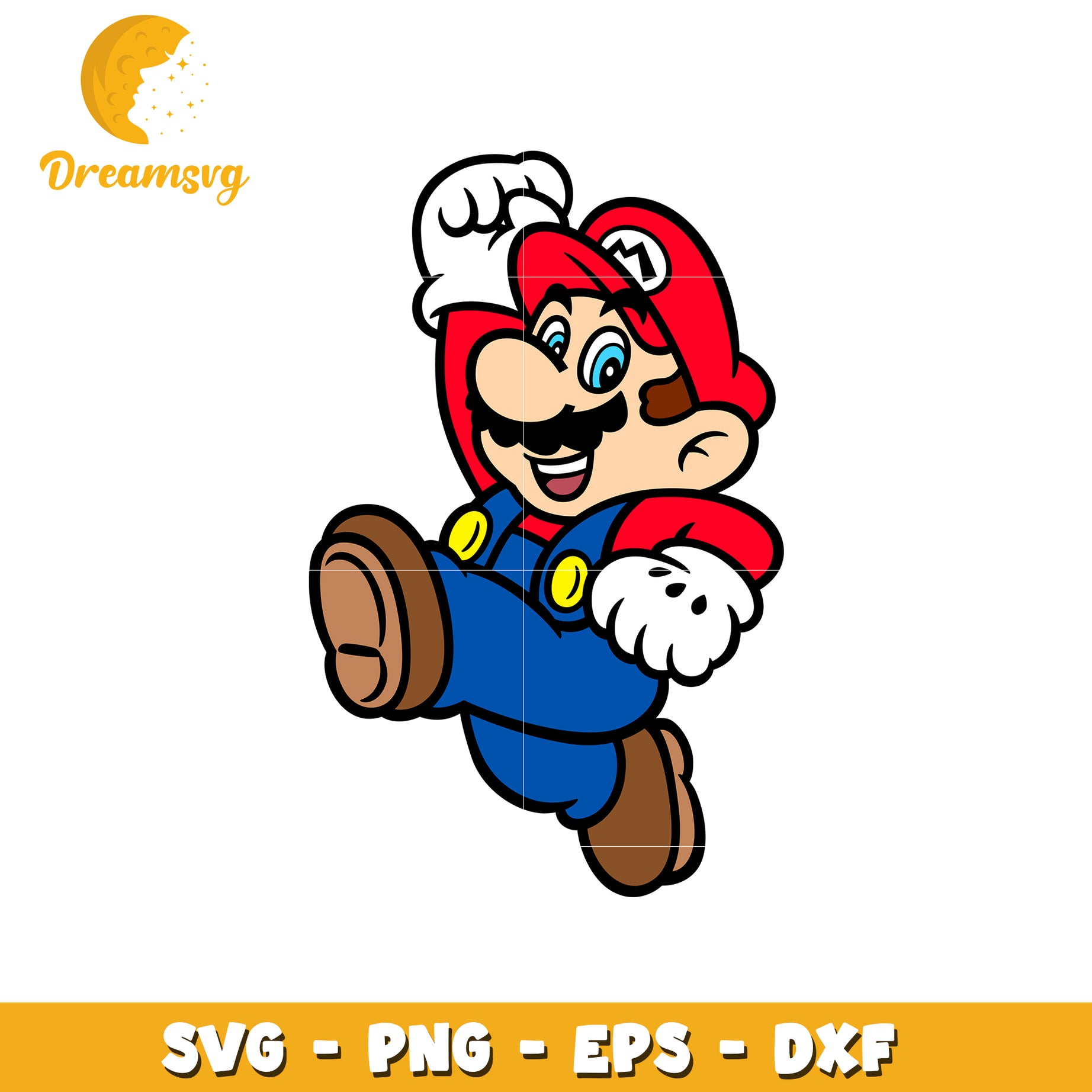 Mario SVG PNG EPS DXF Files