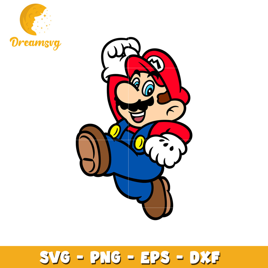 Mario SVG PNG EPS DXF Files