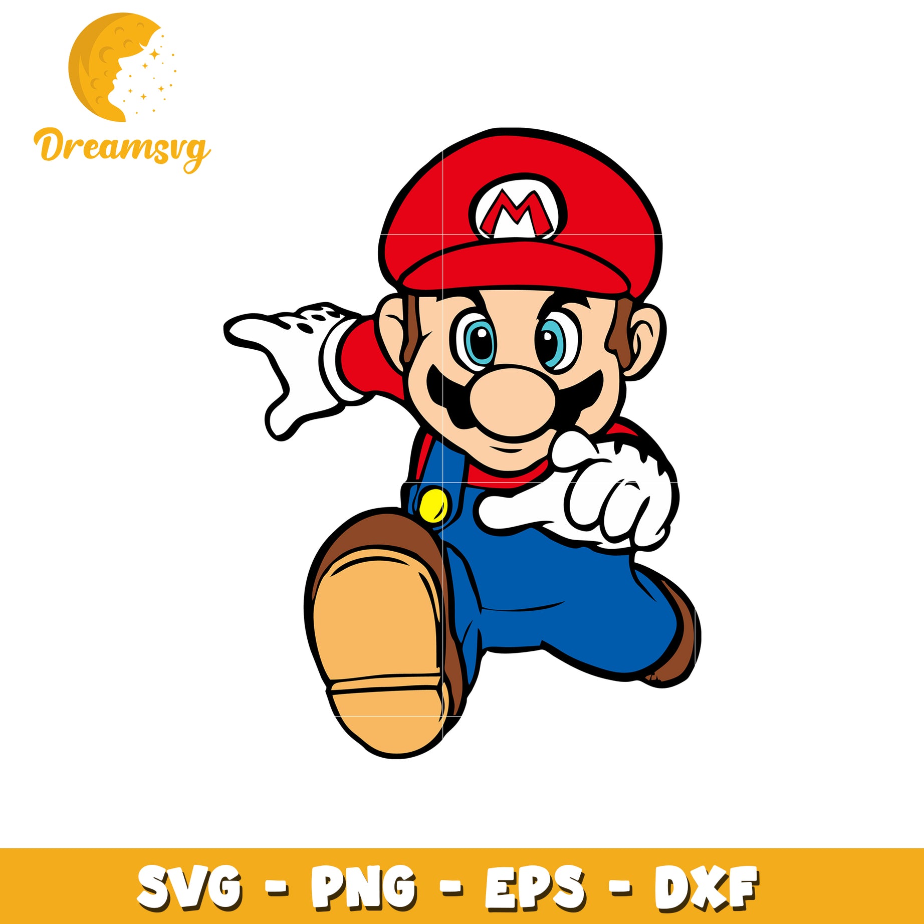 Mario SVG PNG EPS DXF Files for Cricut