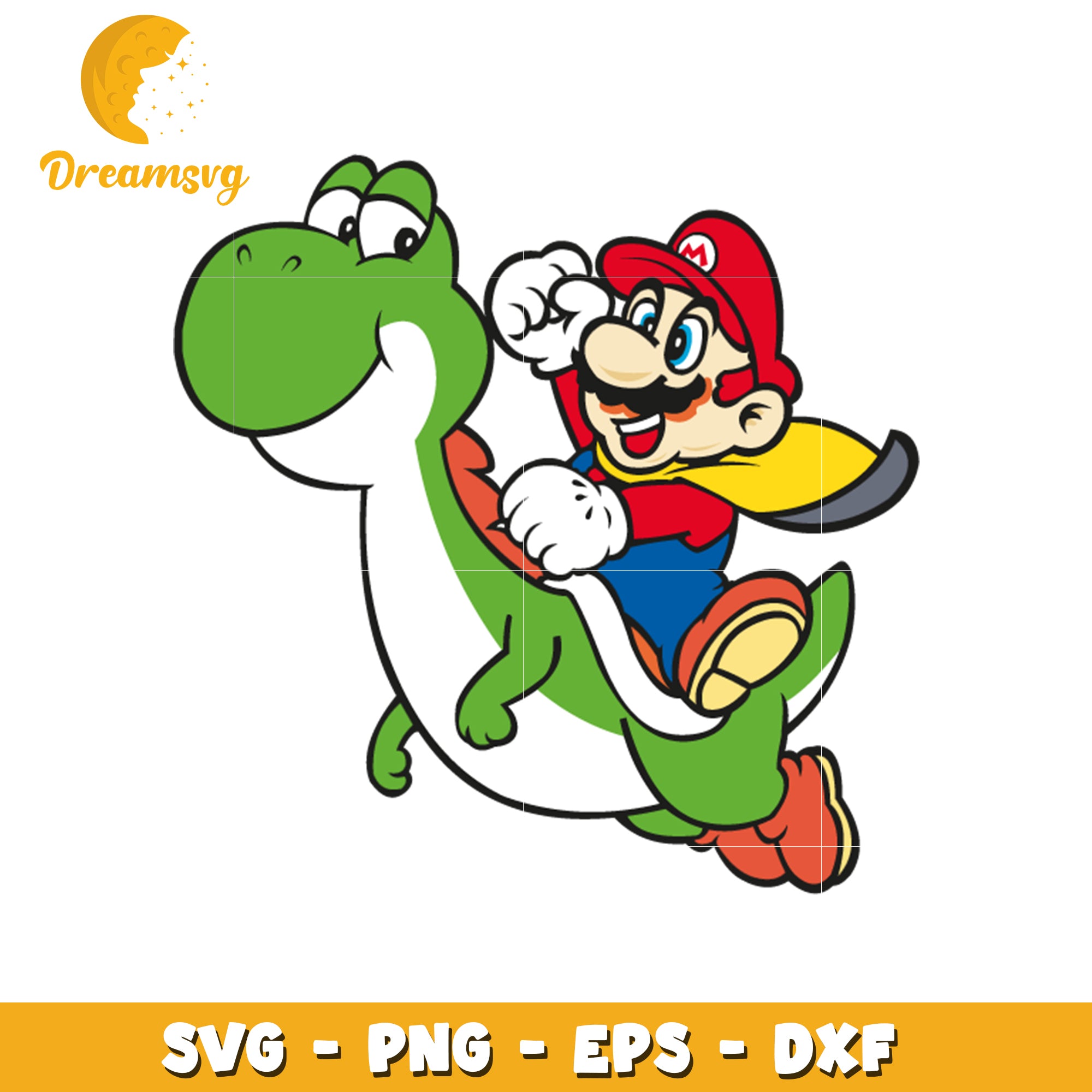 Mario Yoshi SVG PNG EPS DXF