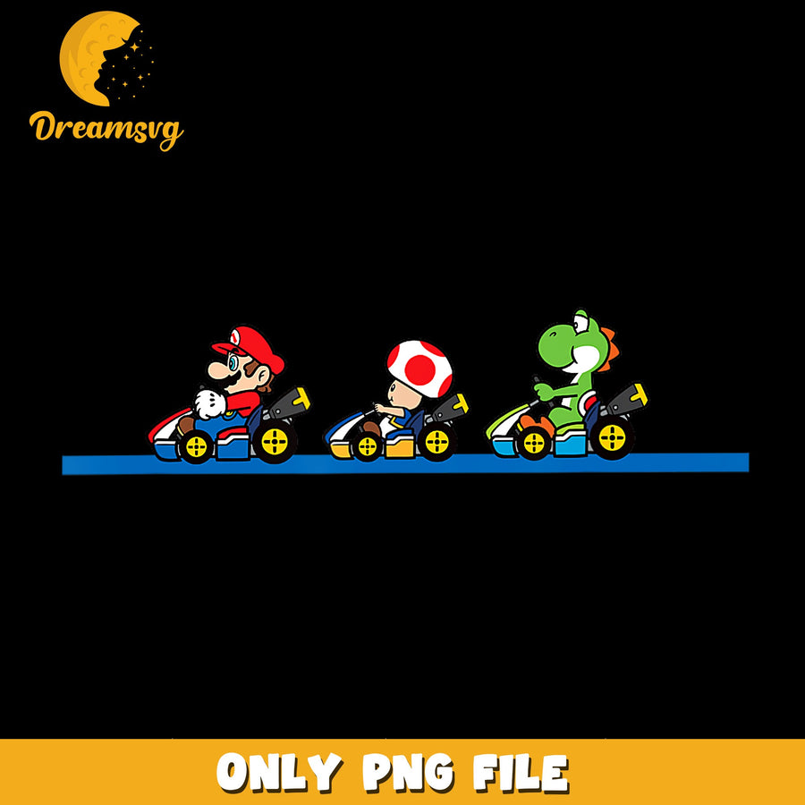 Mario Kart Racing Mario Toad Yoshi PNG, Nintendo Gaming, Cartoon PNG