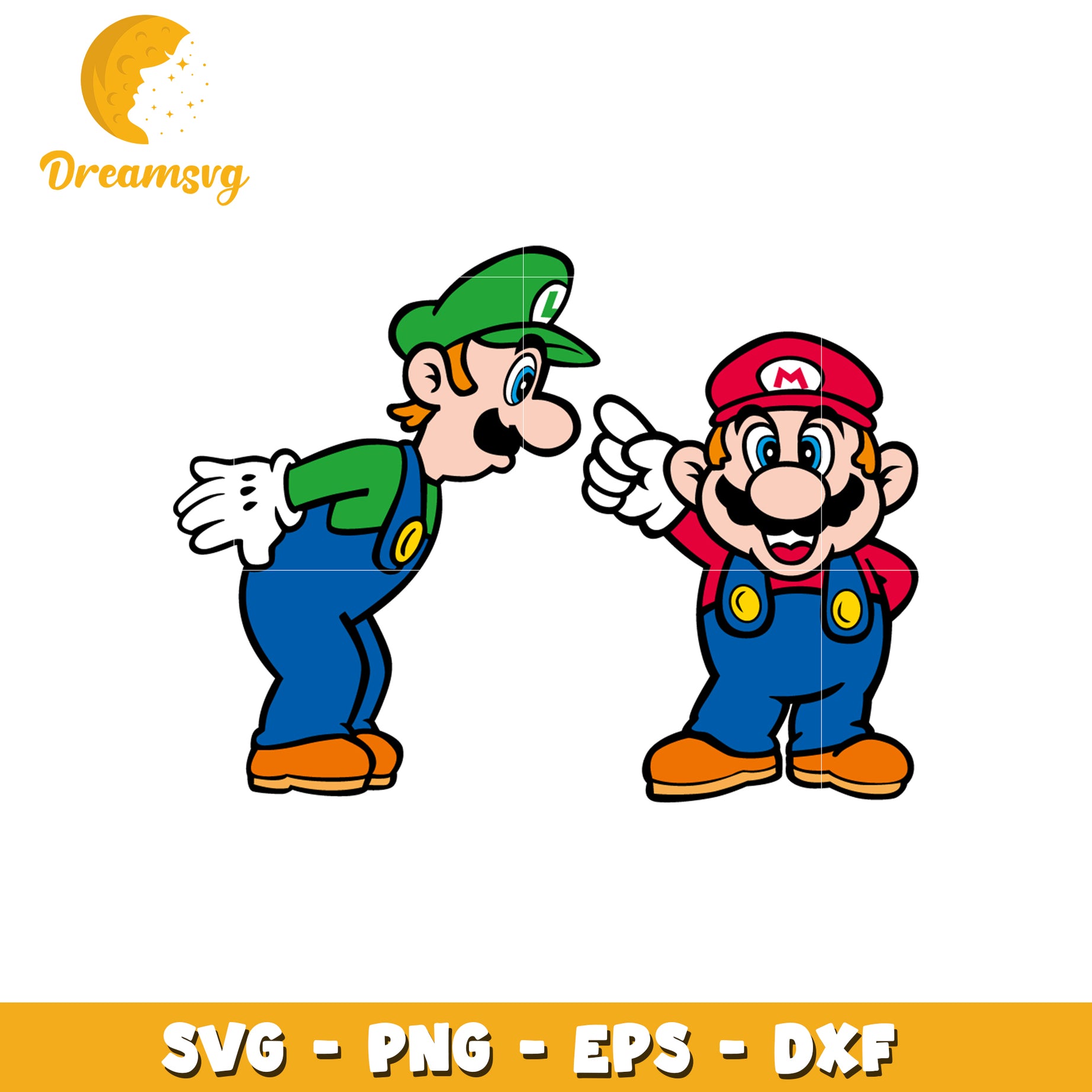 Mario and Luigi SVG PNG EPS DXF