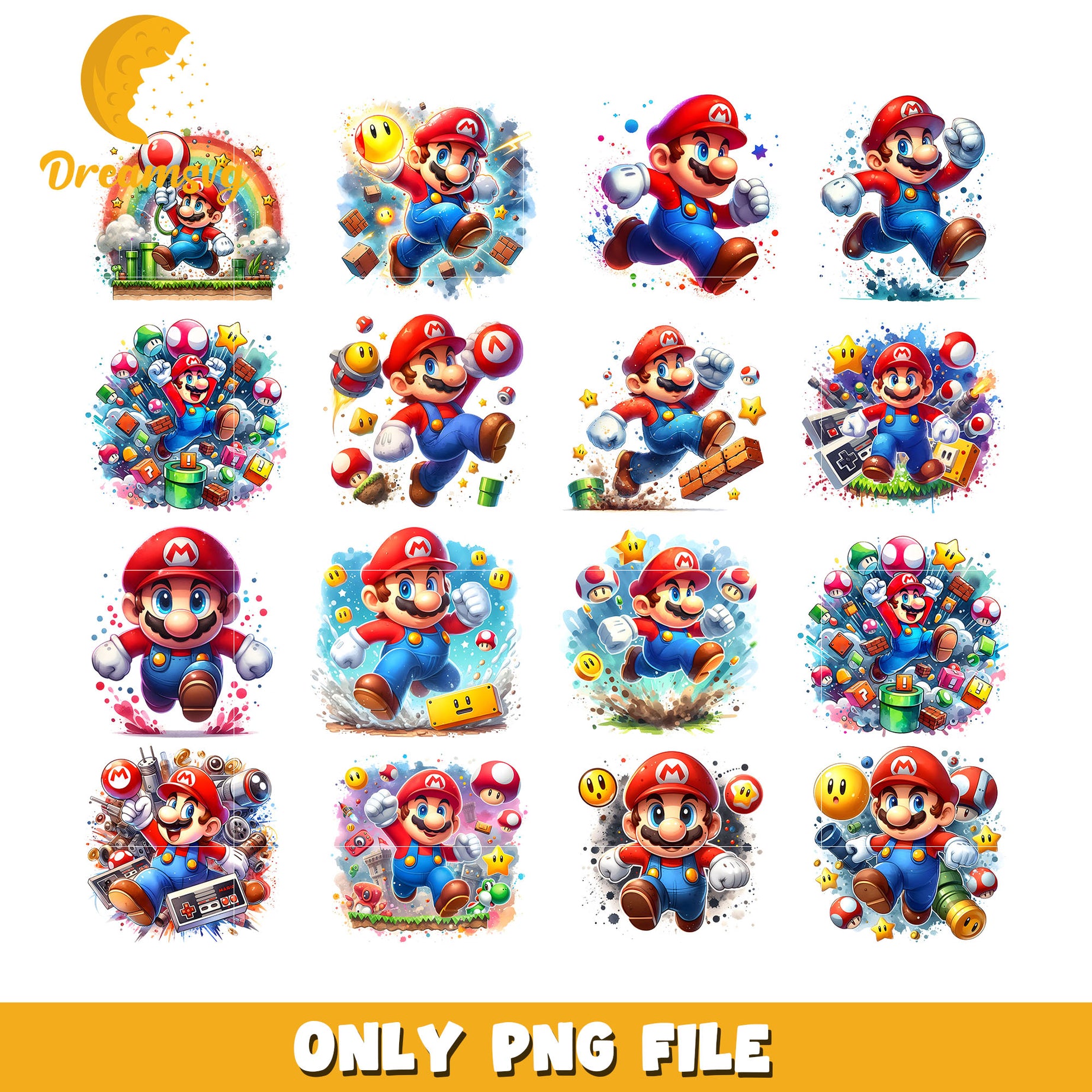 Super Mario bros bundle png, cast of the Super Mario bros movie​ png