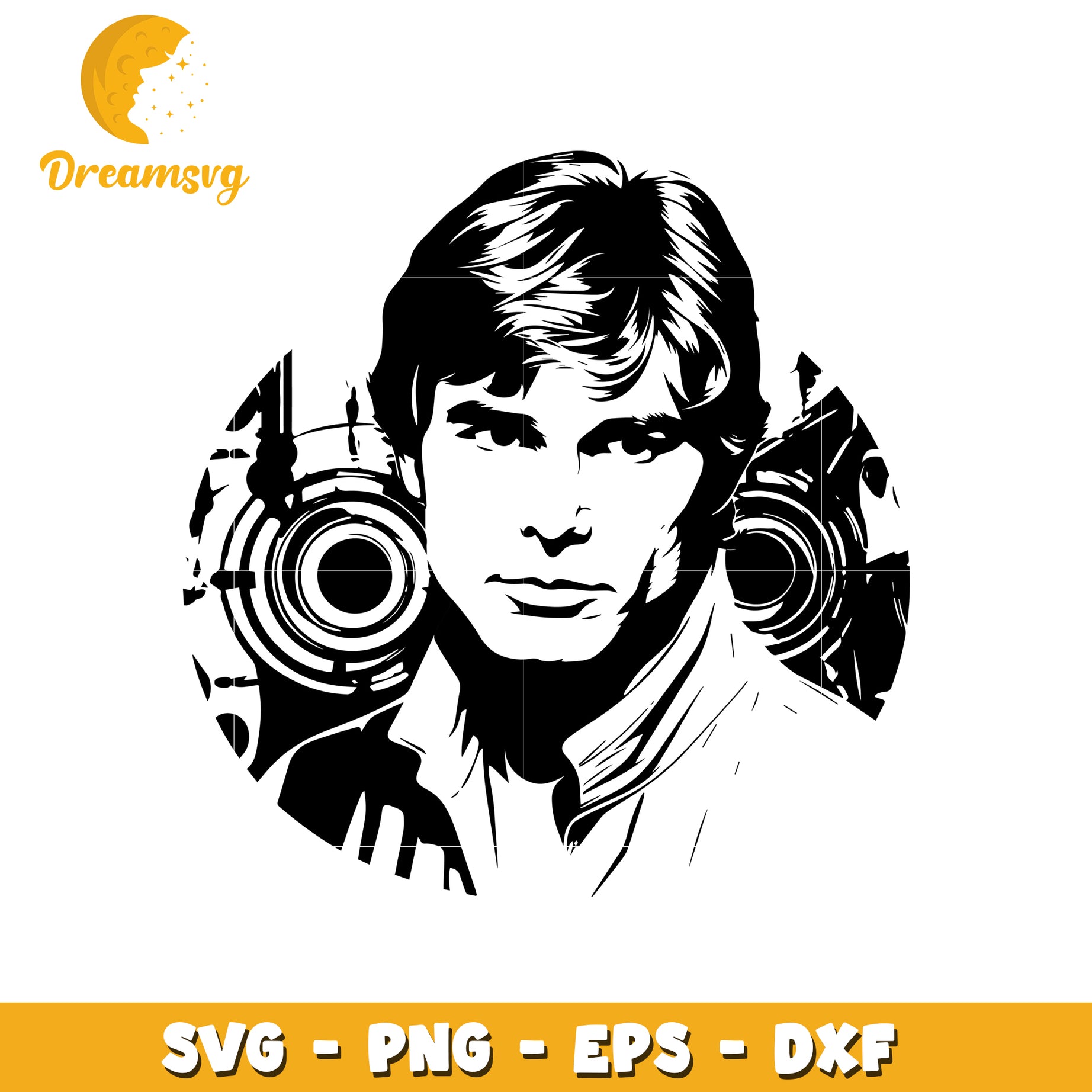 Mark Hamill SVG Portrait PNG EPS DXF