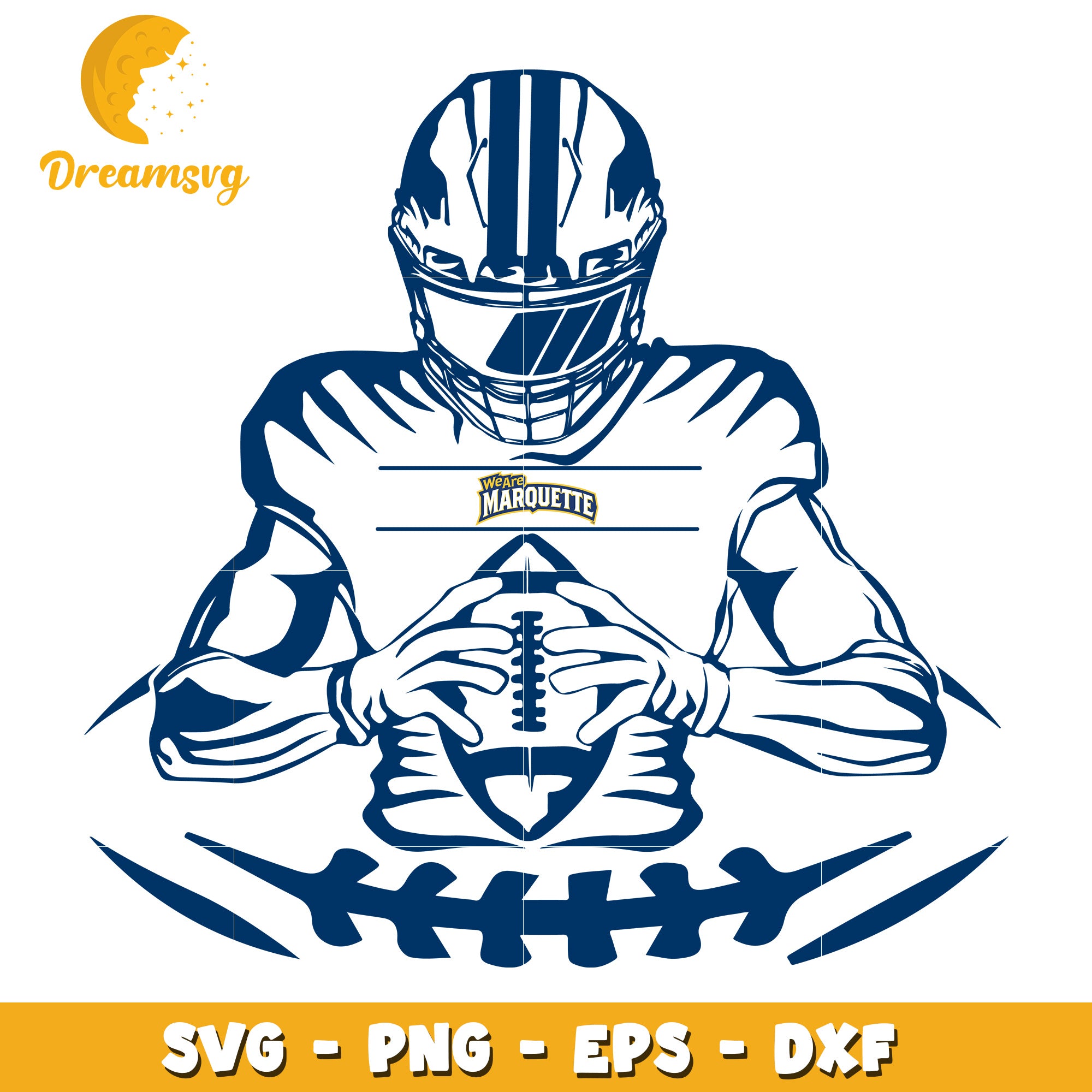Marquette Football SVG Cut File – DreamSVG Store