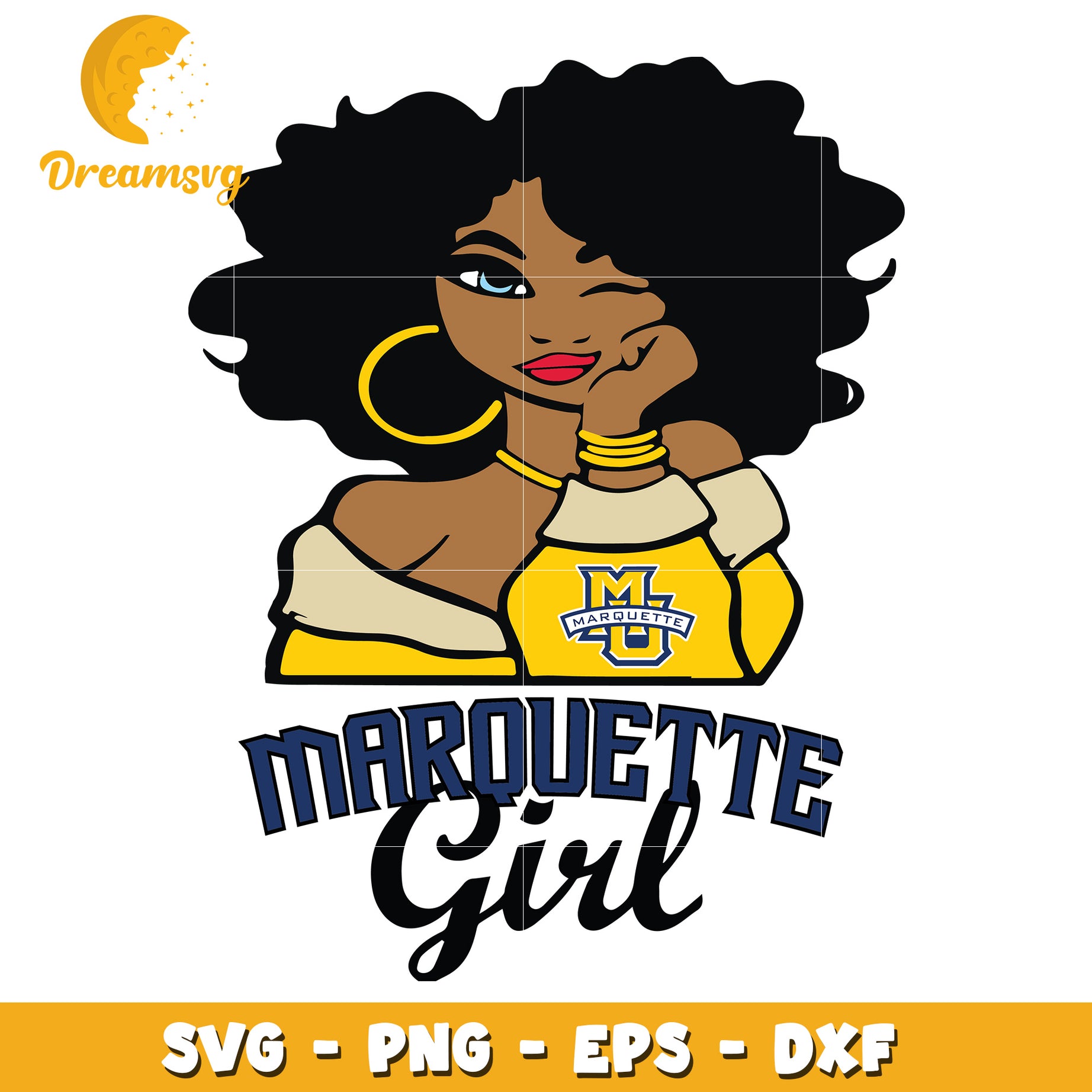 Marquette Girl SVG Design for Fans of Marquette University