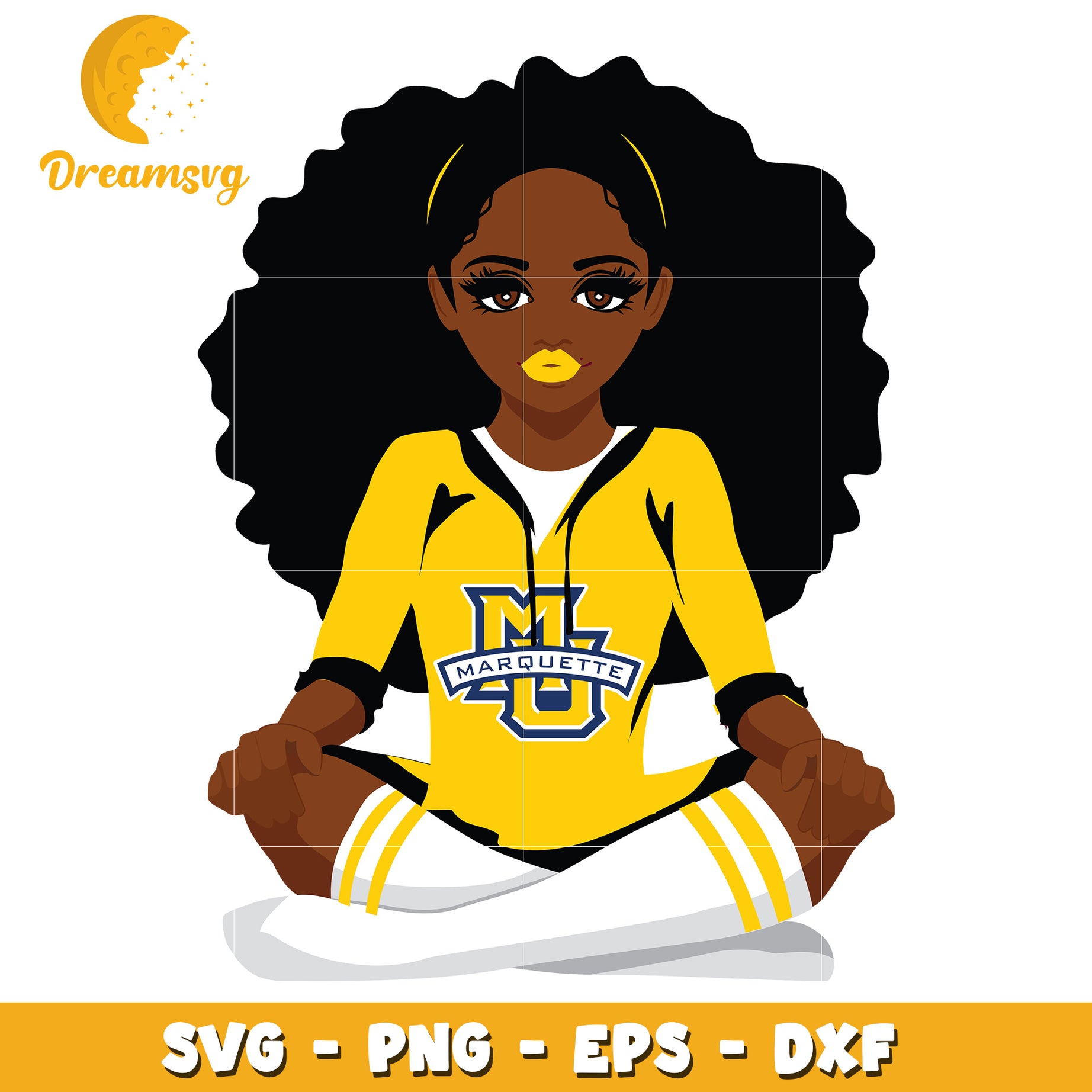 Marquette Girl SVG PNG EPS DXF Cut File