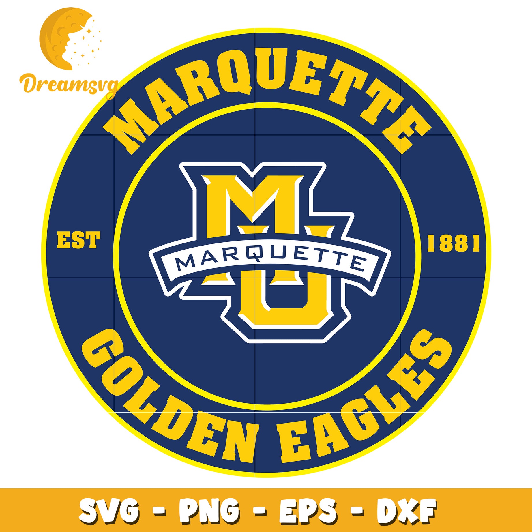 Marquette Golden Eagles SVG PNG EPS DXF