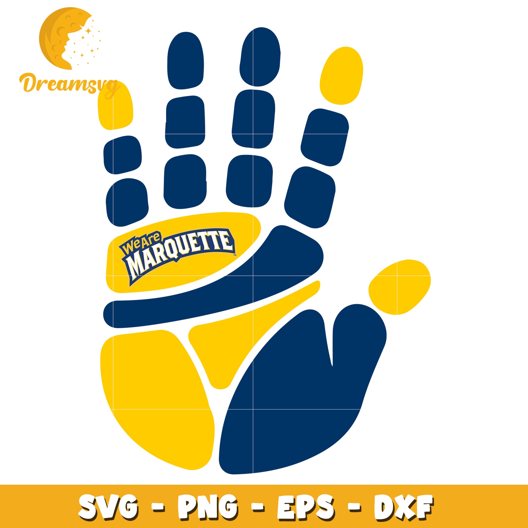 Marquette Handprint SVG PNG EPS DXF