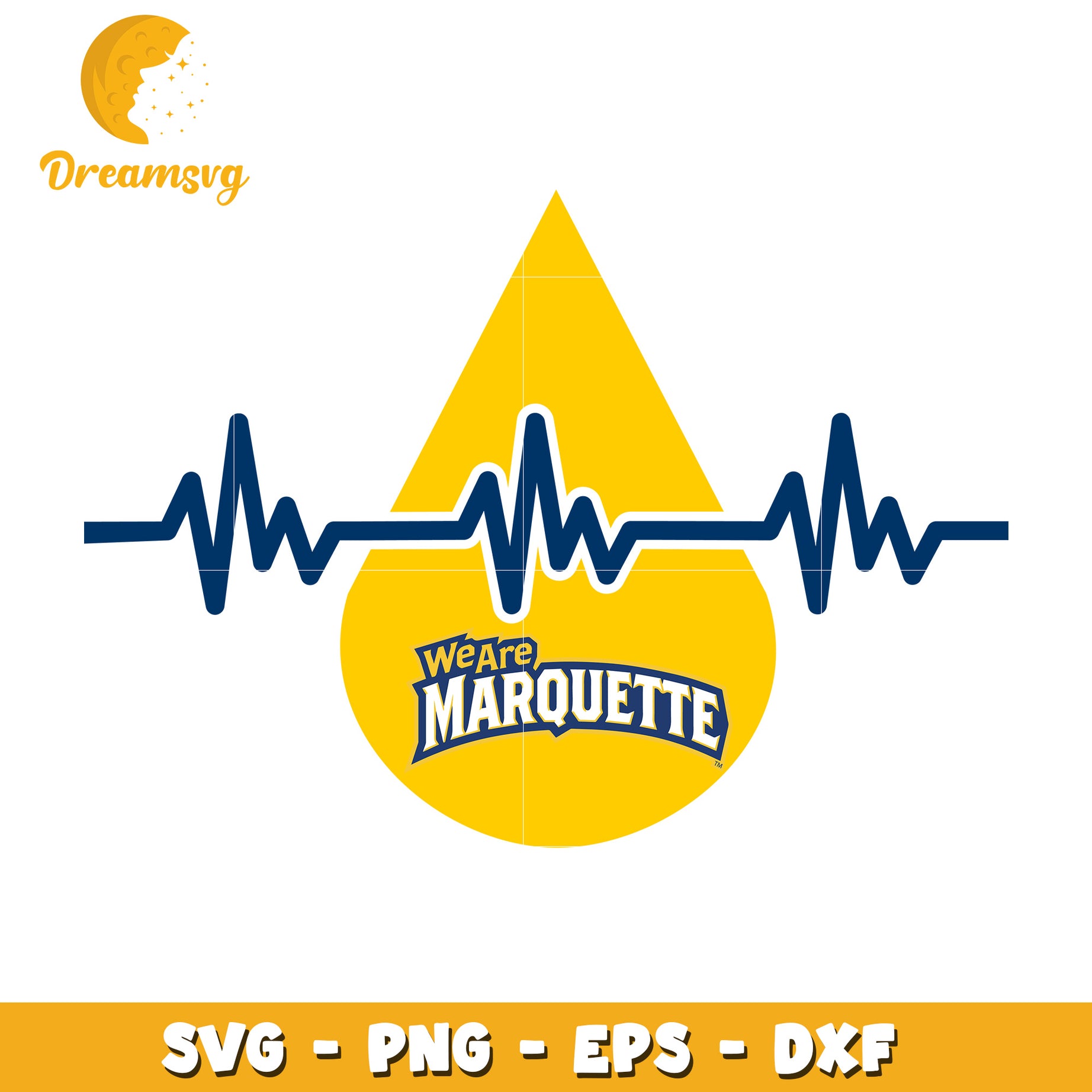 Marquette Heartbeat SVG Cut File