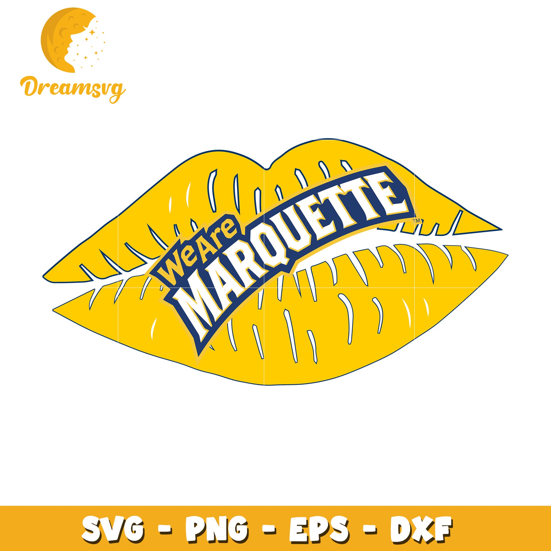 Marquette Lips SVG Cut File PNG EPS DXF