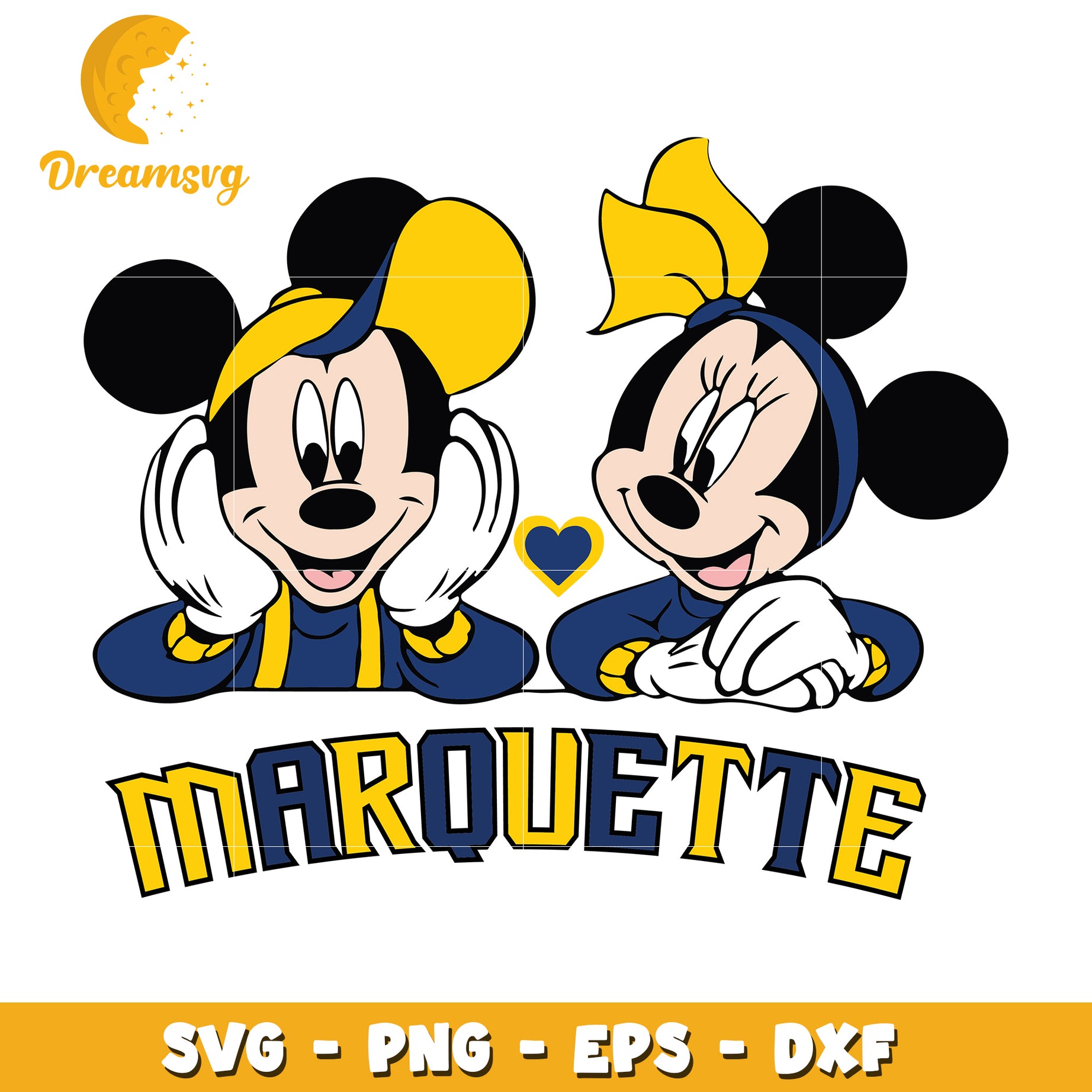 Marquette Mickey Minnie SVG PNG EPS DXF