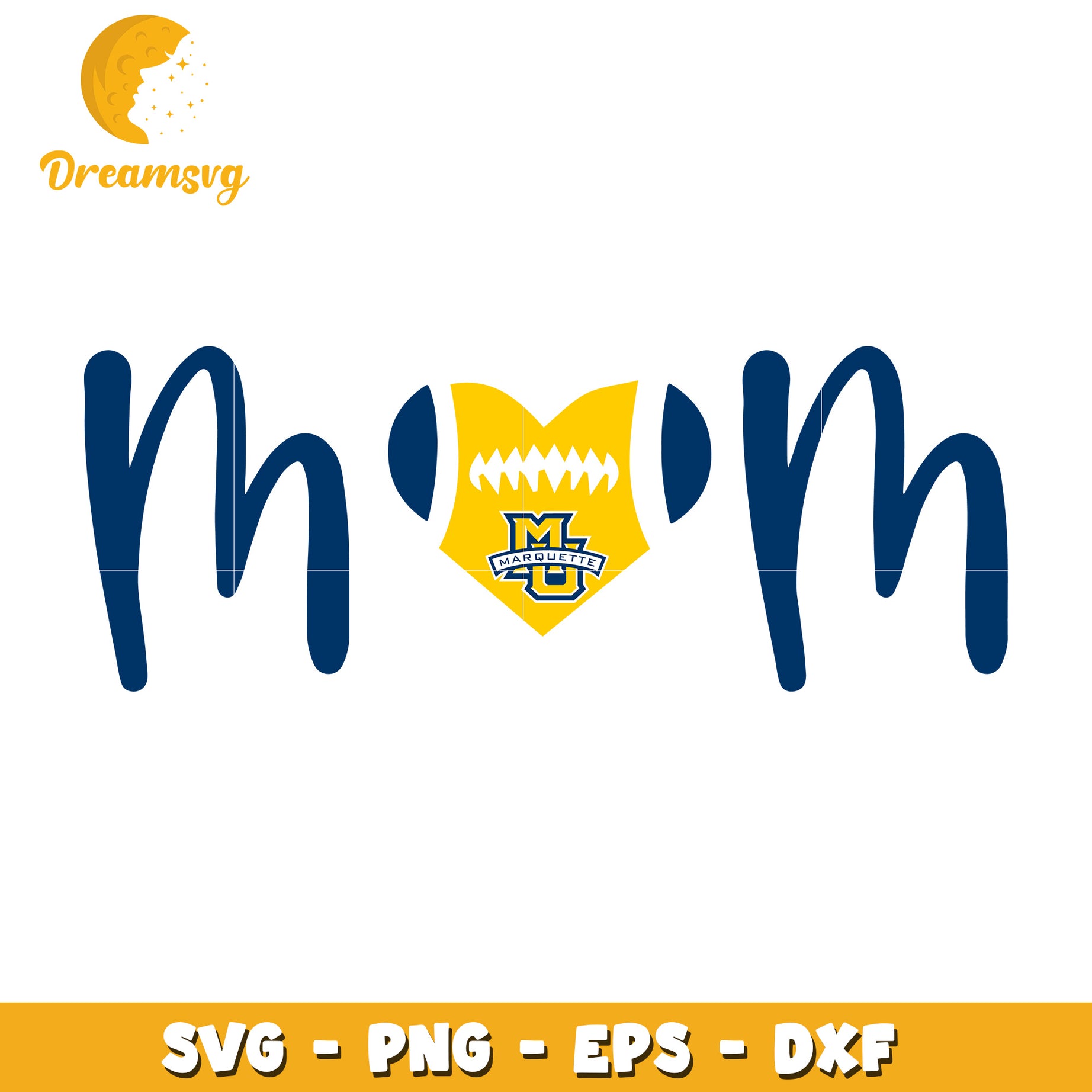 Marquette Mom SVG Cut File PNG EPS DXF