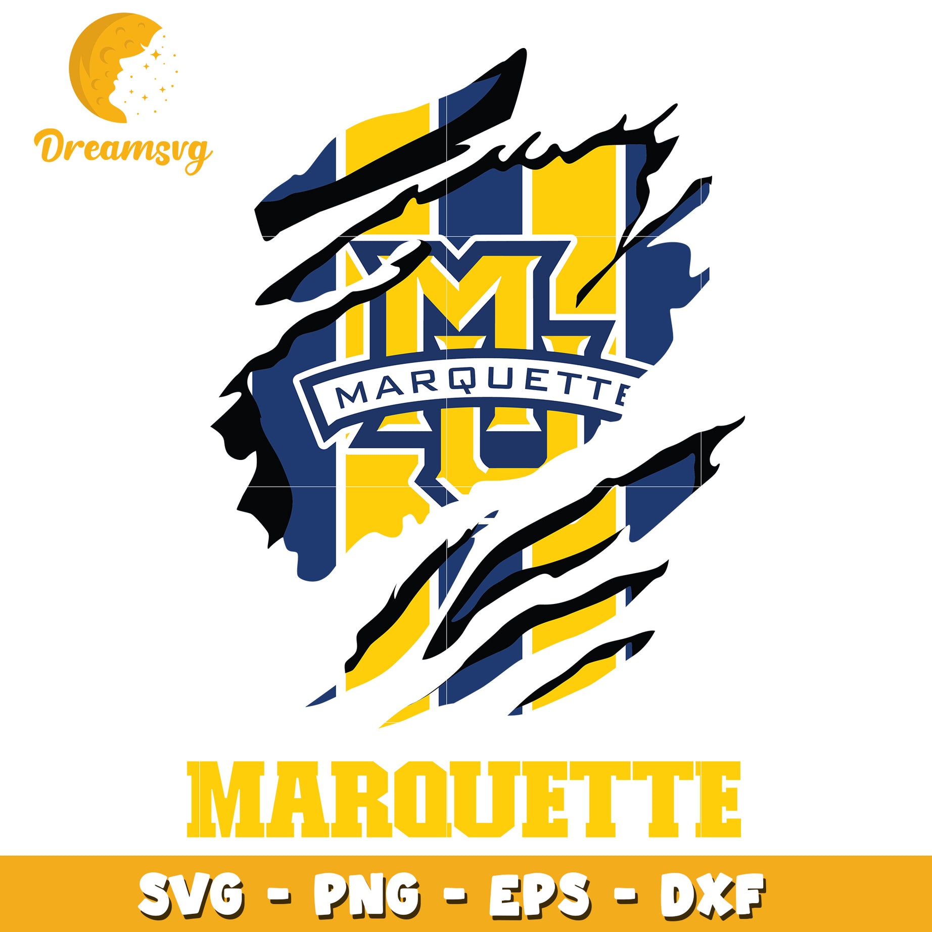 Marquette SVG PNG EPS DXF Ripped Logo