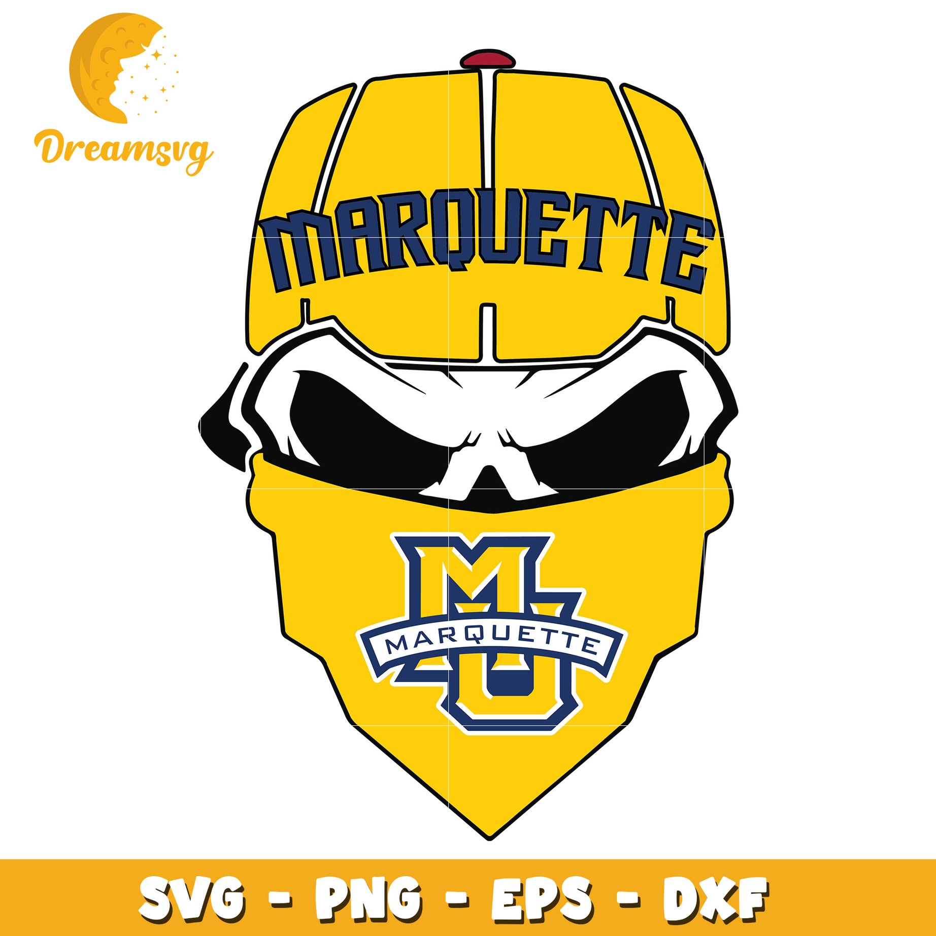 Marquette Skull Mask SVG PNG EPS DXF