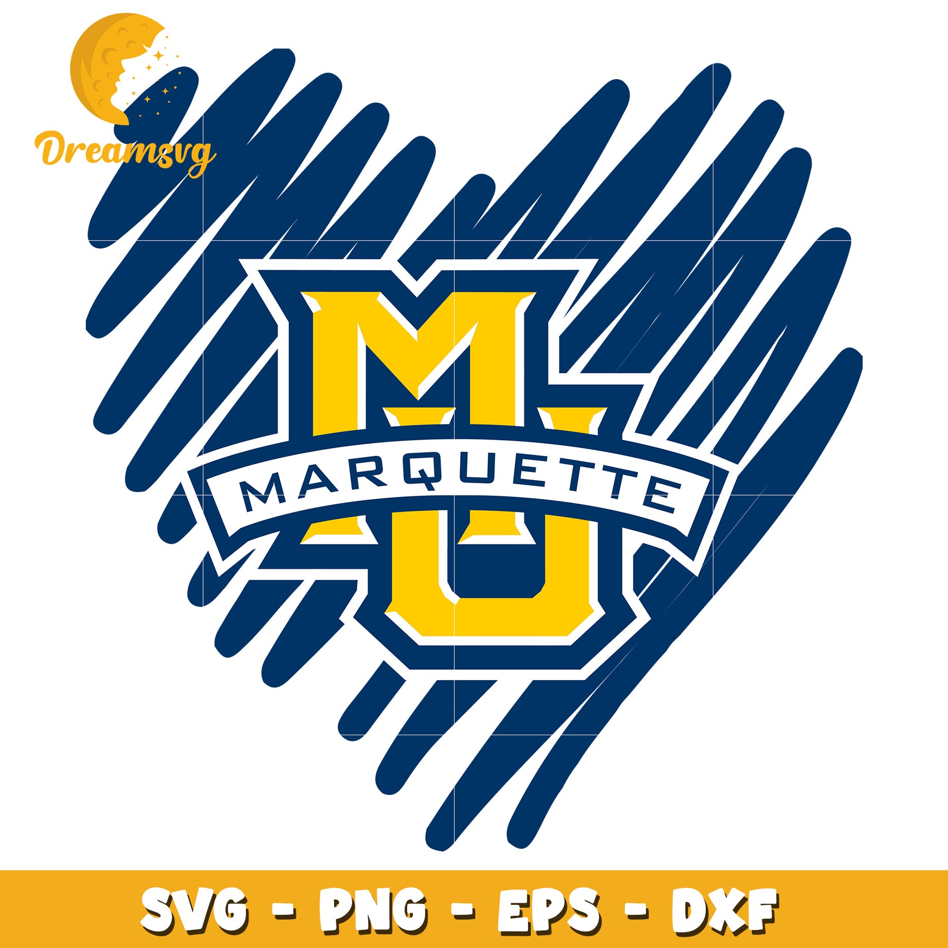 Marquette University Heart SVG Cut File