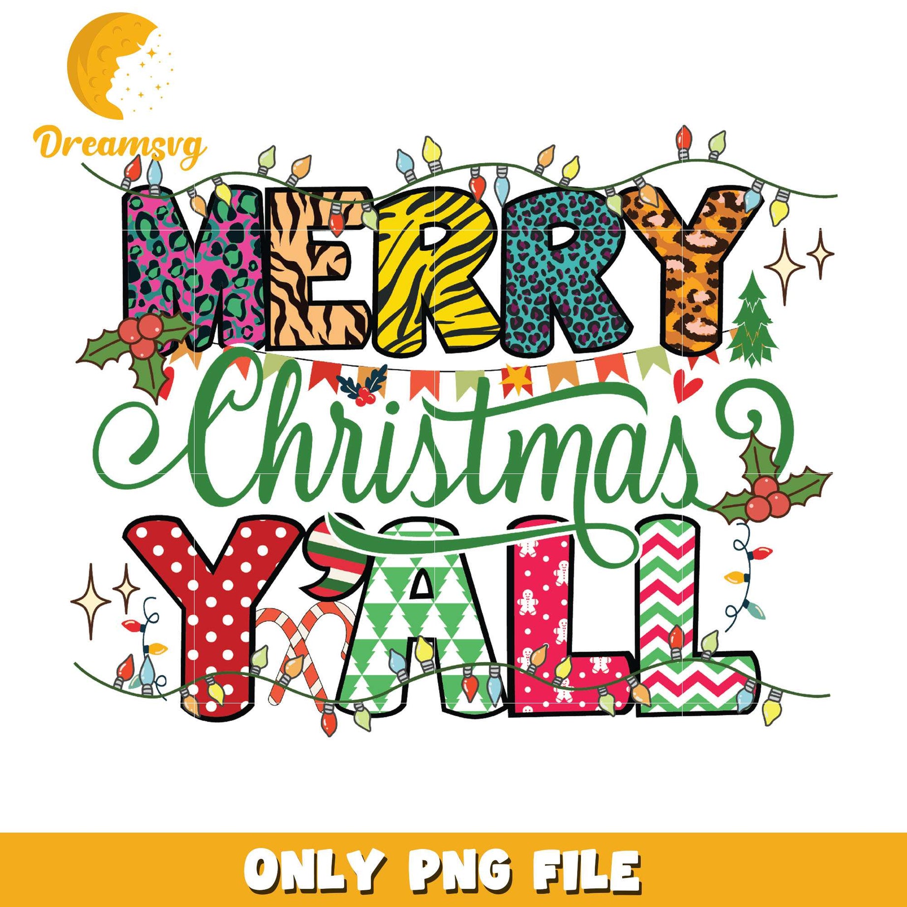 Marry christmas yall png, merry christmas png, christmas png