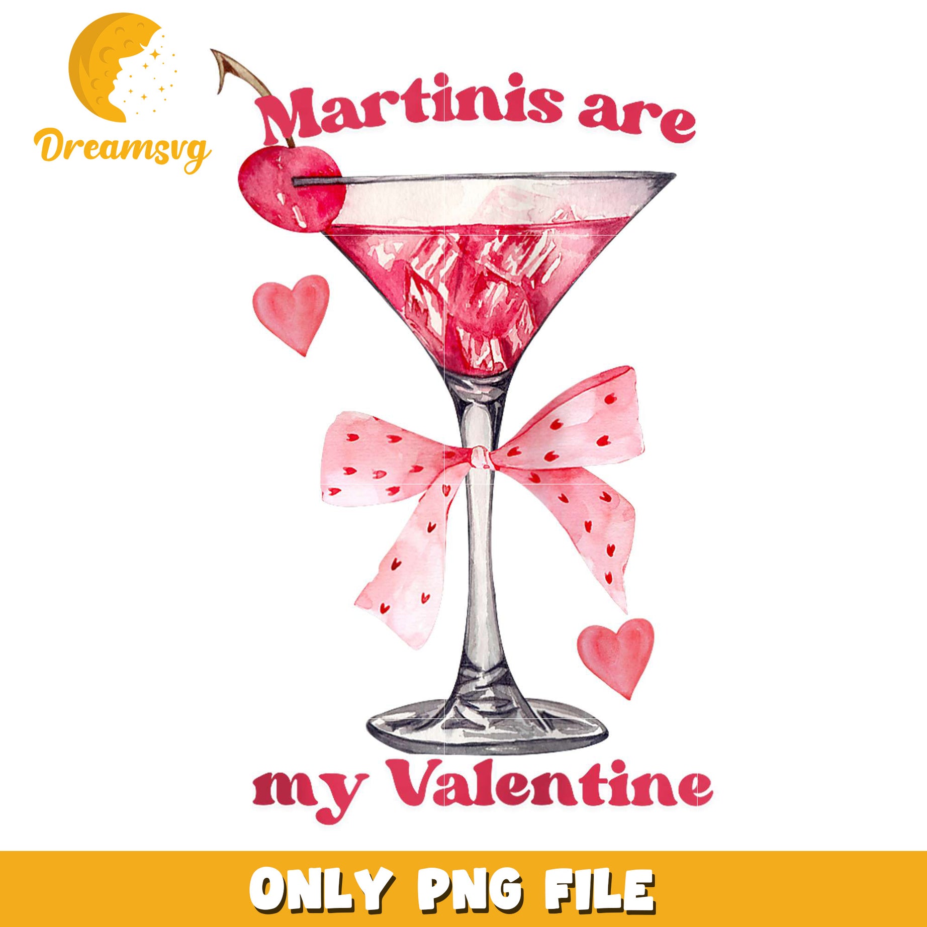 Martinis are my valentine day png, coquette bows png