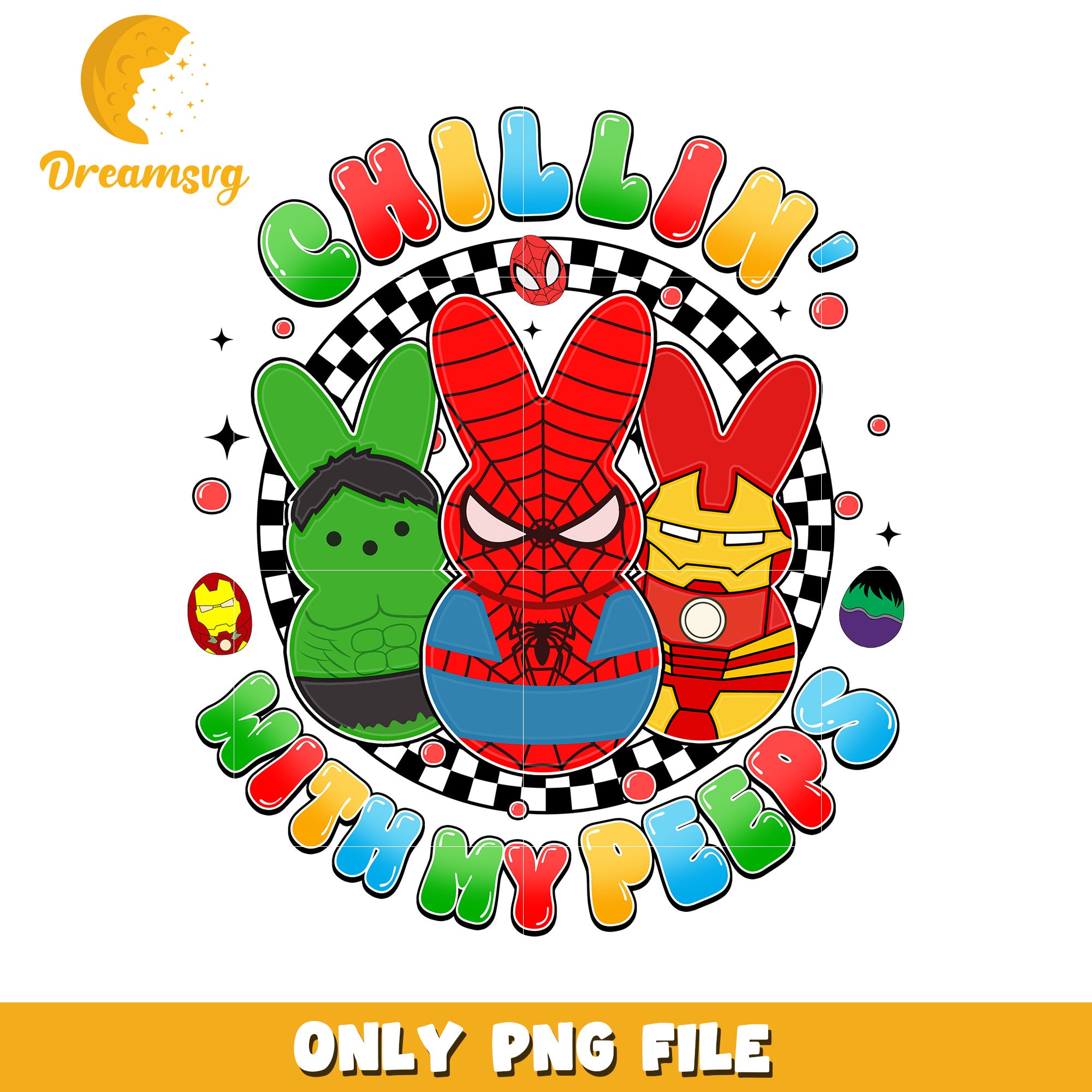 Marvel Peeps Easter Design PNG