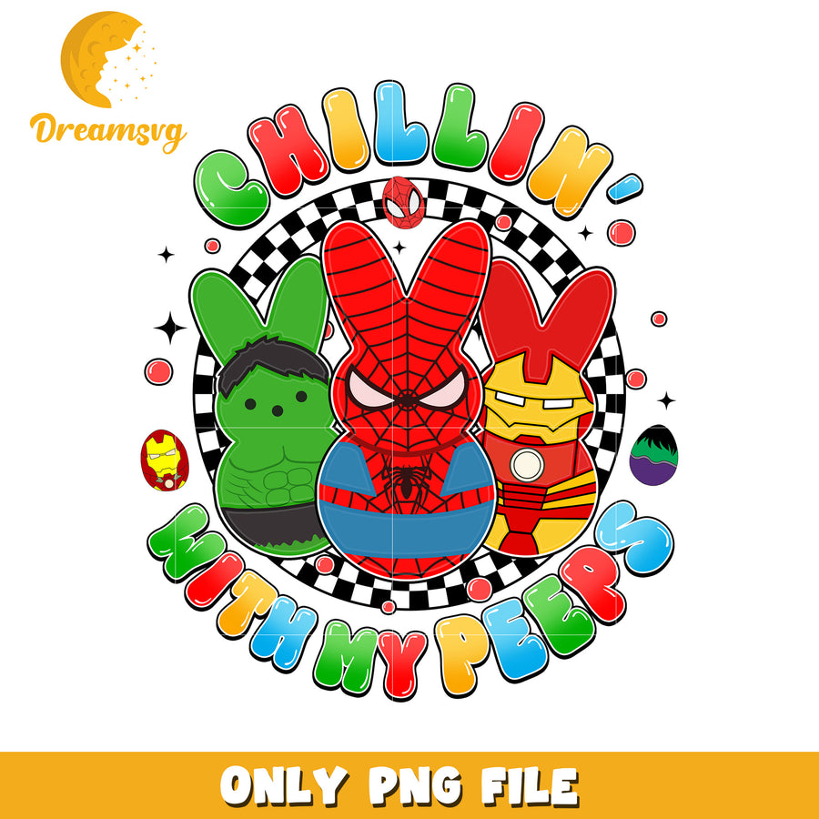 Marvel Peeps Easter Design PNG