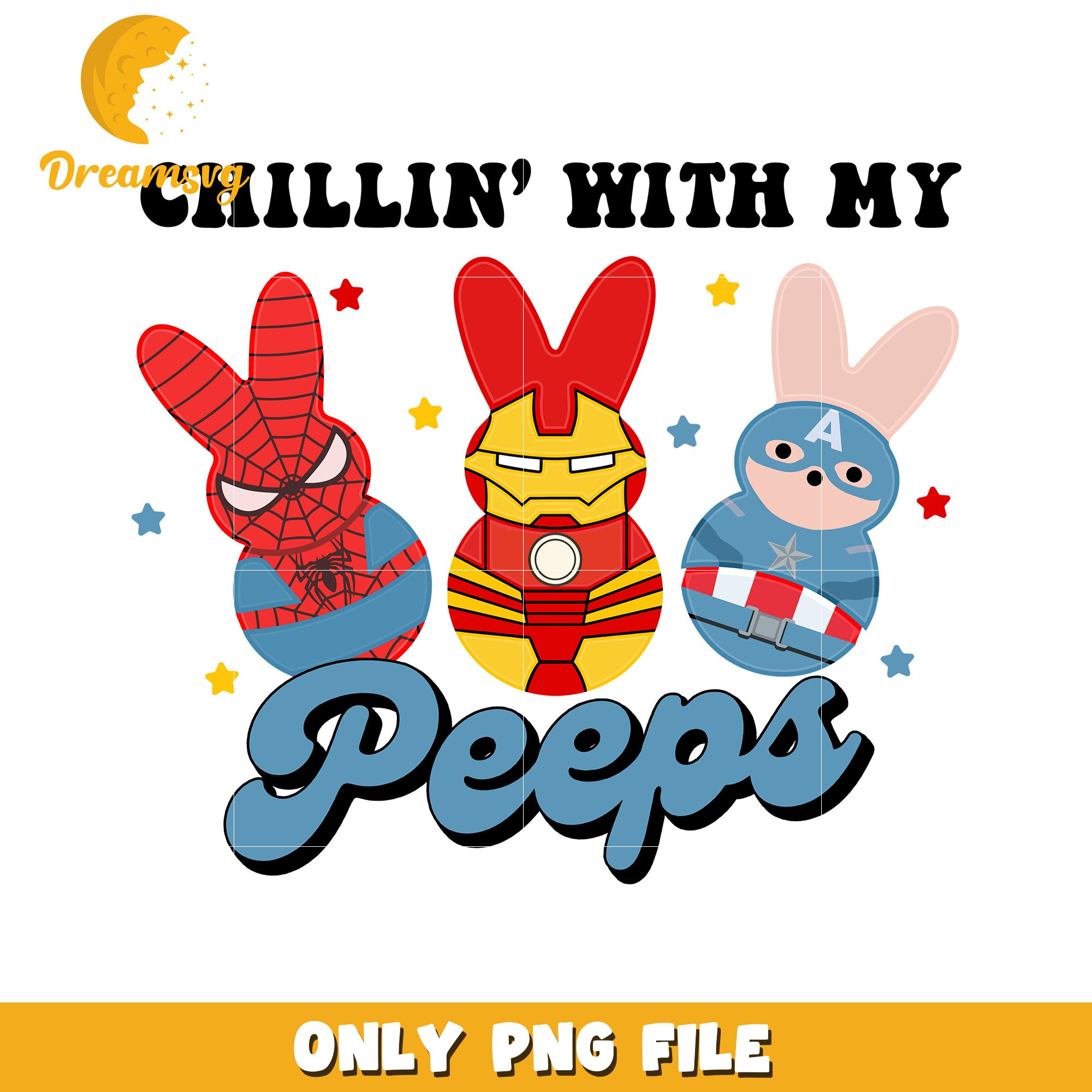 Marvel Peeps Easter PNG Design