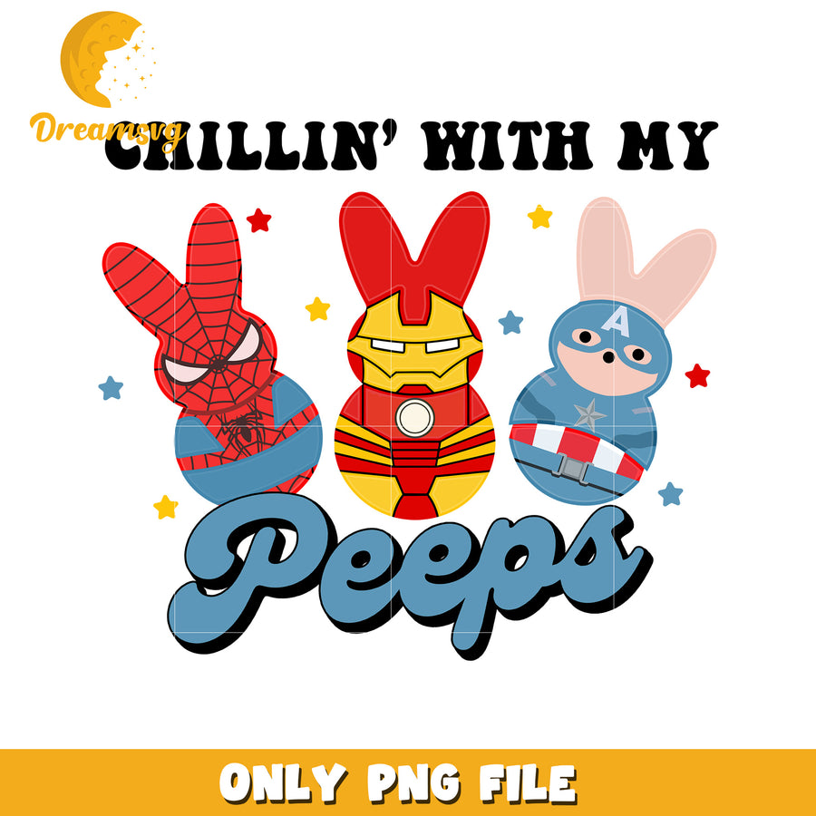 Marvel Peeps Easter PNG Design