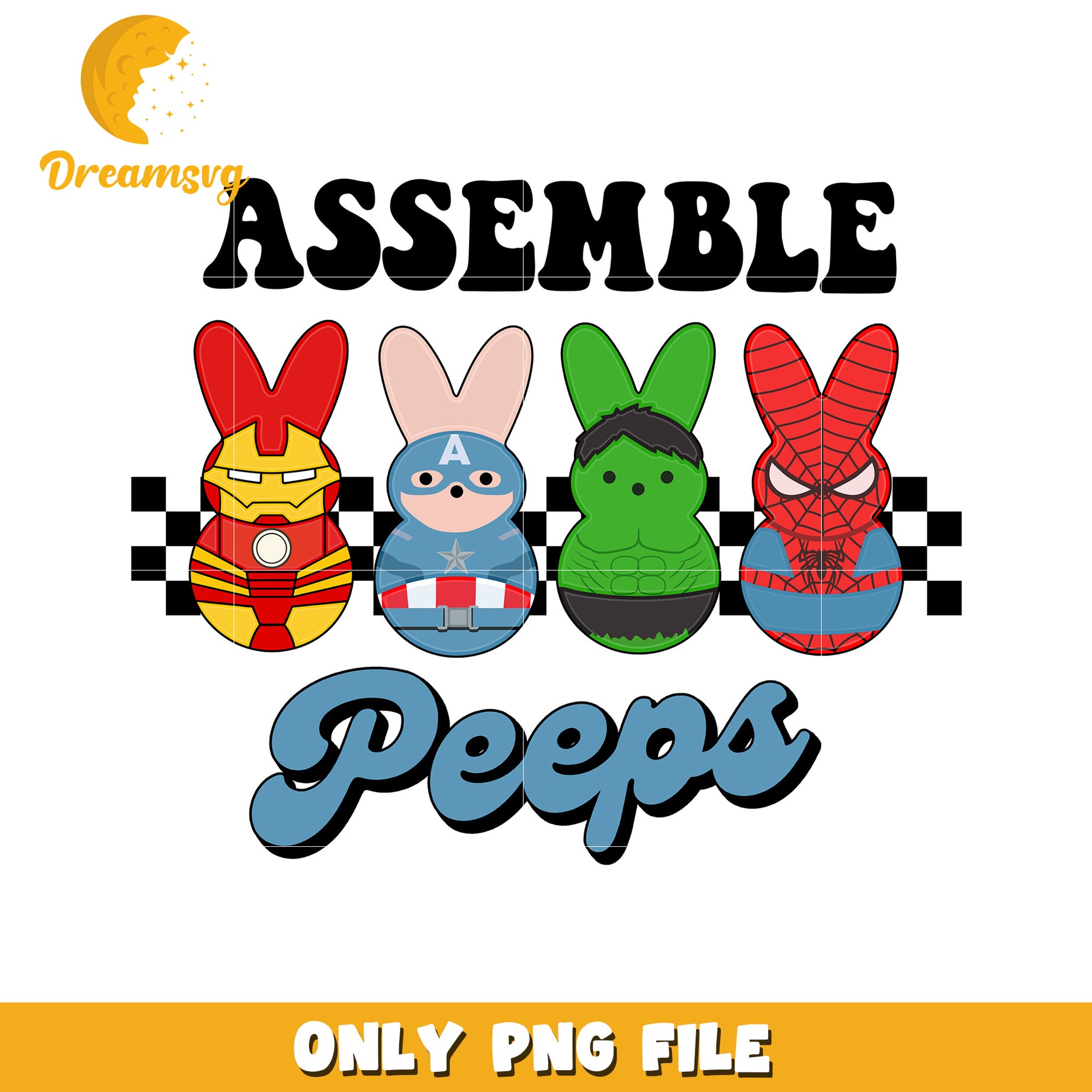 Marvel Peeps PNG Assemble the Easter Heroes