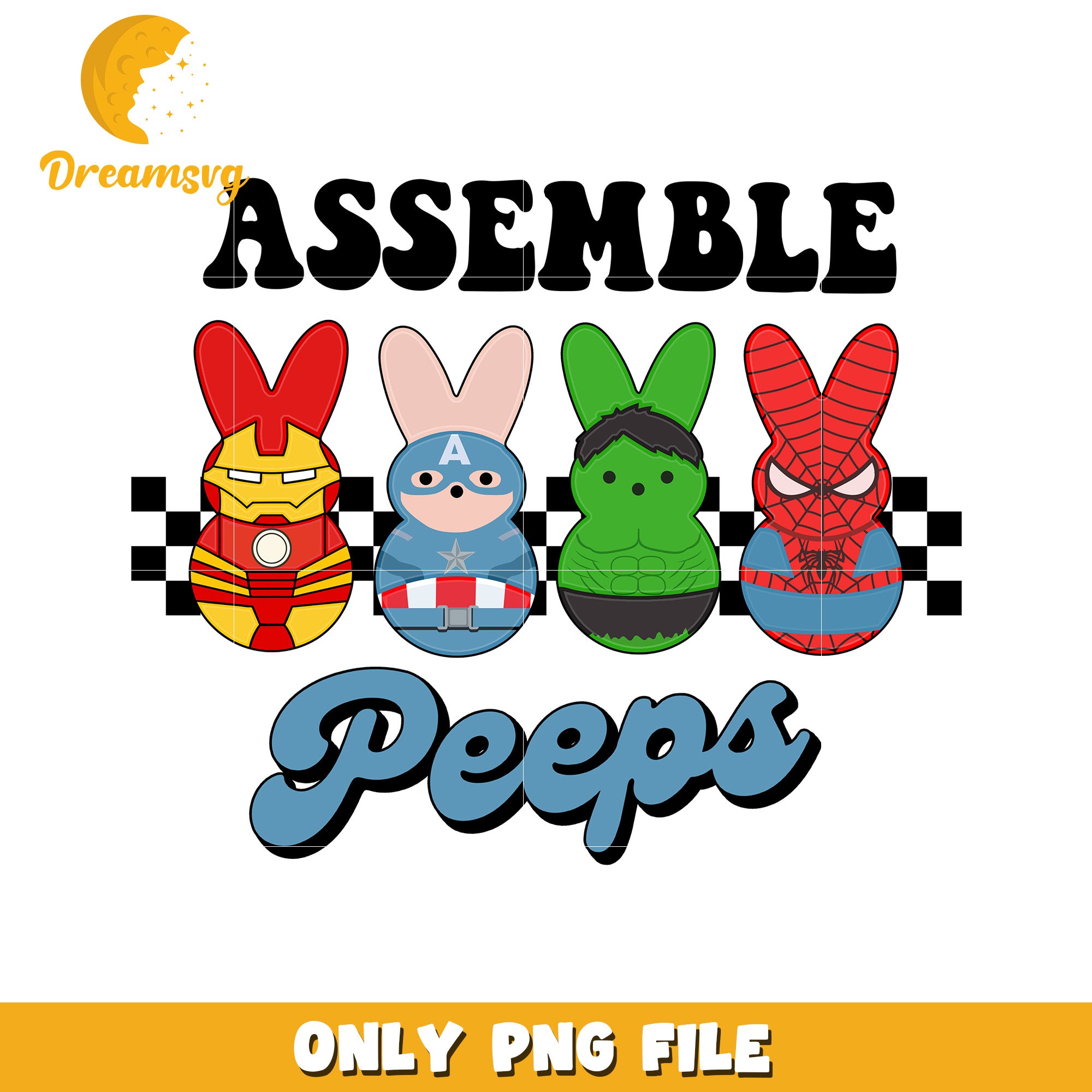 Marvel Peeps PNG Assemble the Easter Heroes