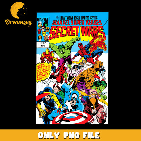 Marvel Secret Wars Issue 1 Comic Cover PNG, Hulk, Superhero PNG