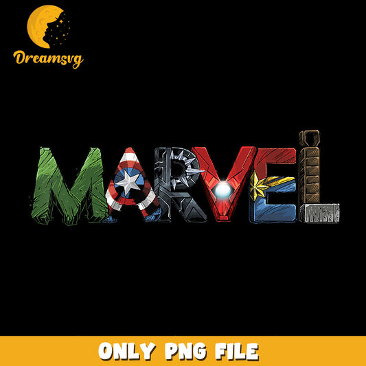 Marvel Superheroes Letter Logo Avengers PNG, Comics Fan Art, Marvel