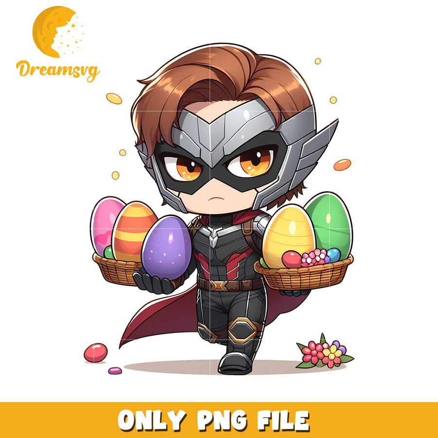 Marvel character easter eggs png, easter day png, marvel png