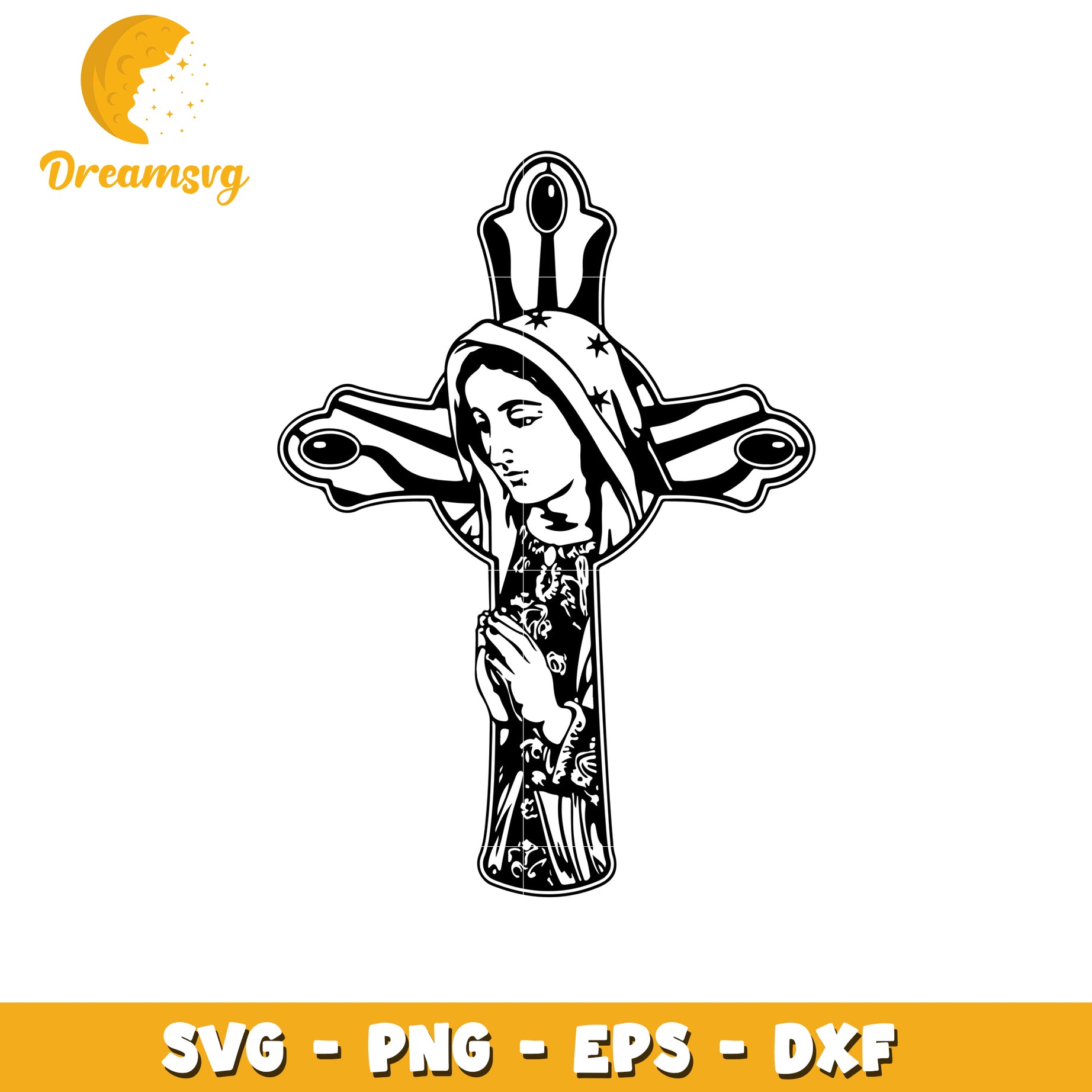 Mary mother of jesus cross svg, virgen de guadalupe svg