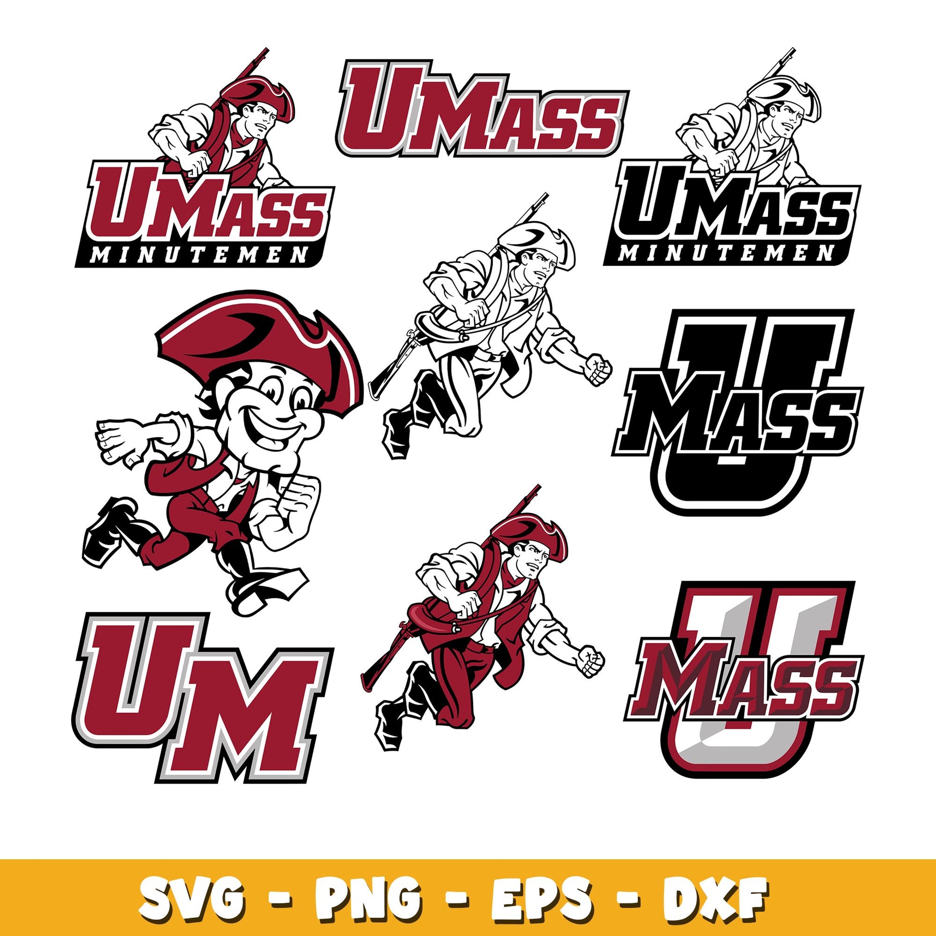 Massachusetts Minutemen  Bundle svg, Massachusetts Minutemen  logo svg, ncaa svg 