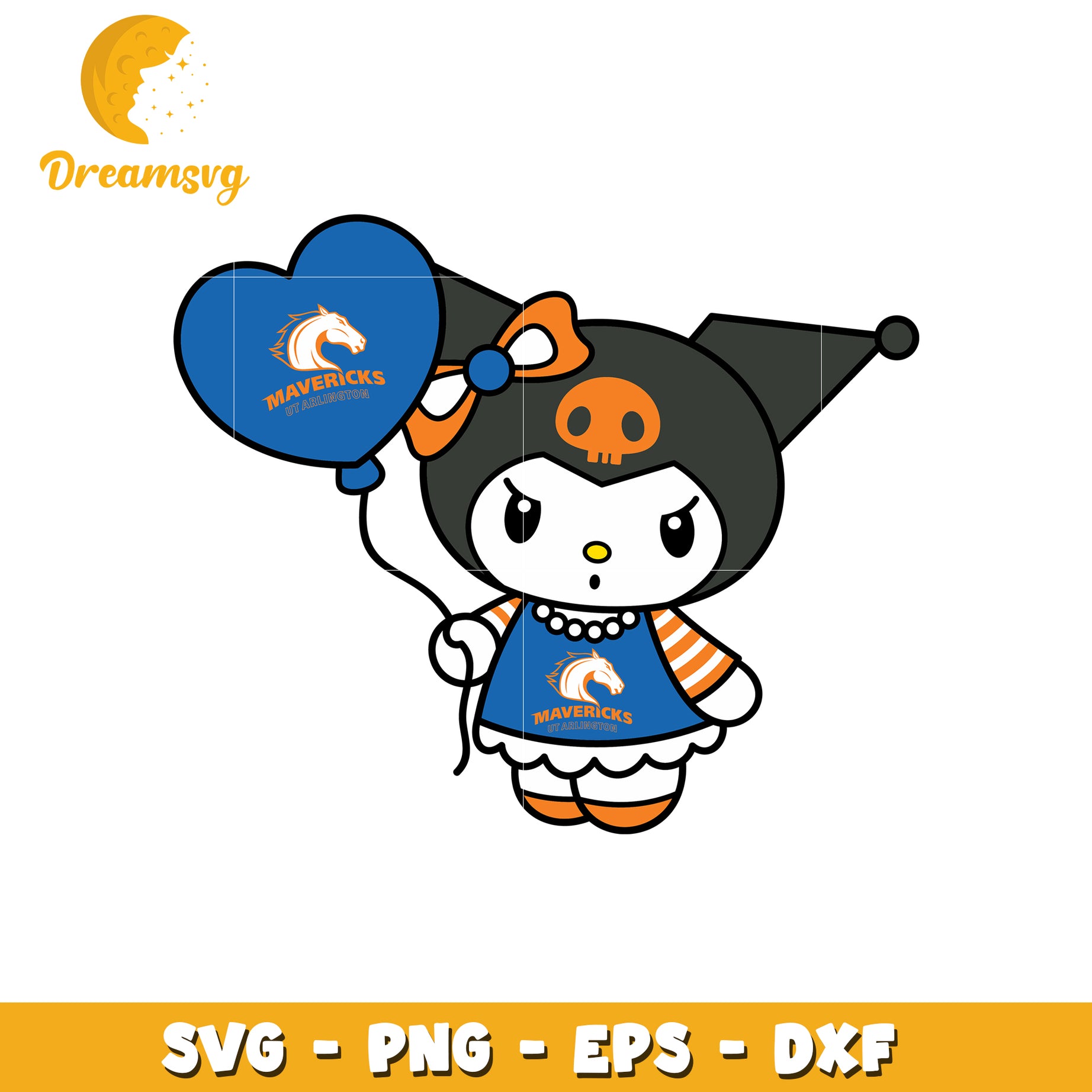 Mavericks Mascot SVG Cute Design for Cut Files