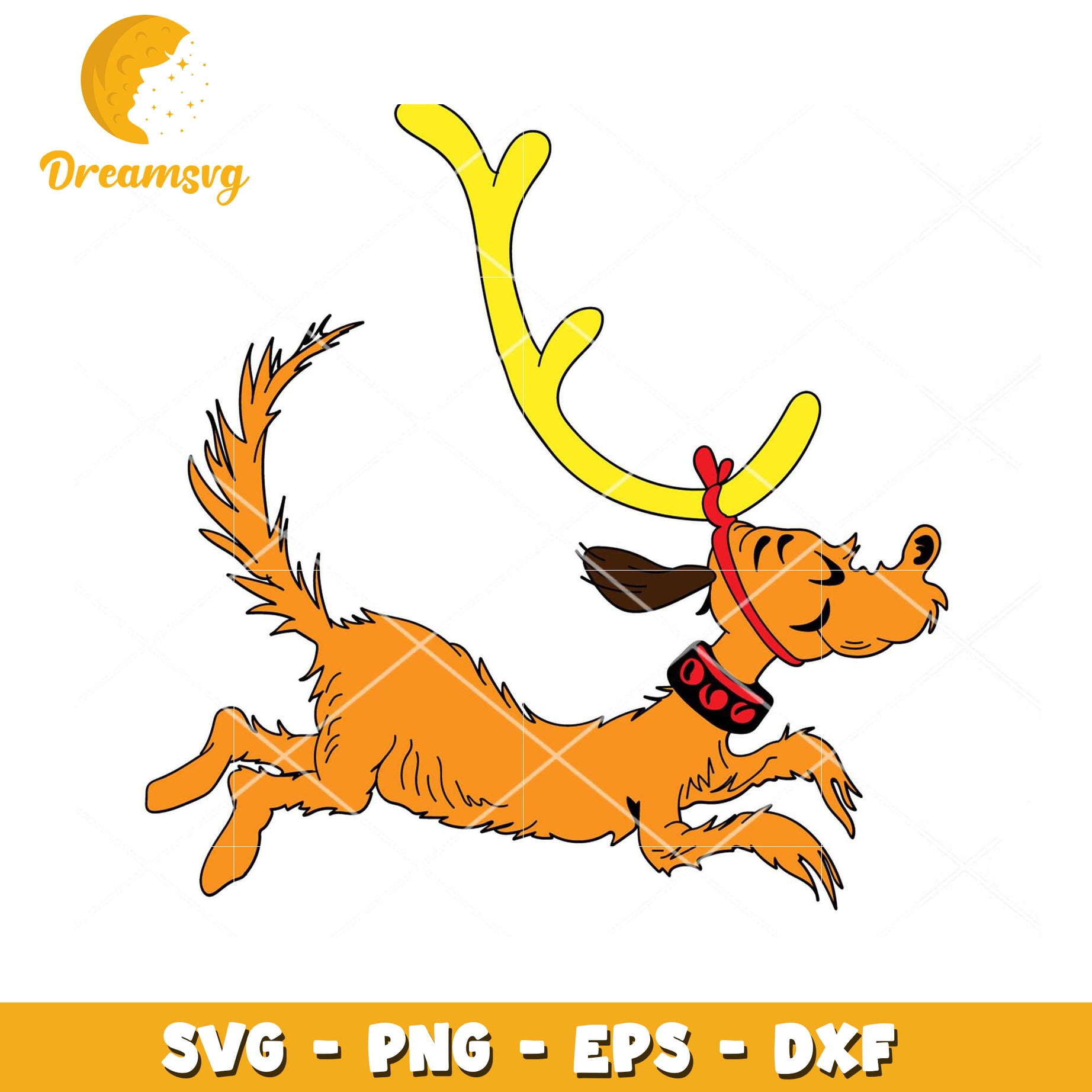 Max SVG Dog Reindeer Christmas Clipart