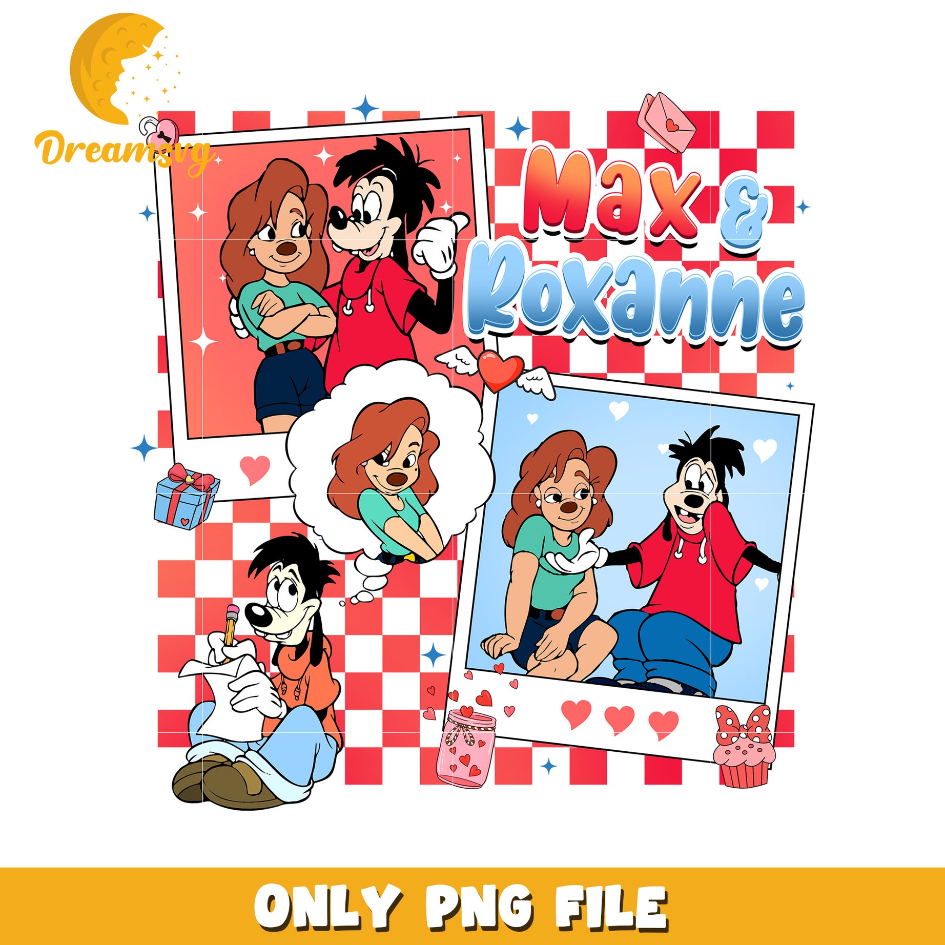 Max and Roxanne Cute Cartoon PNG File for Fans