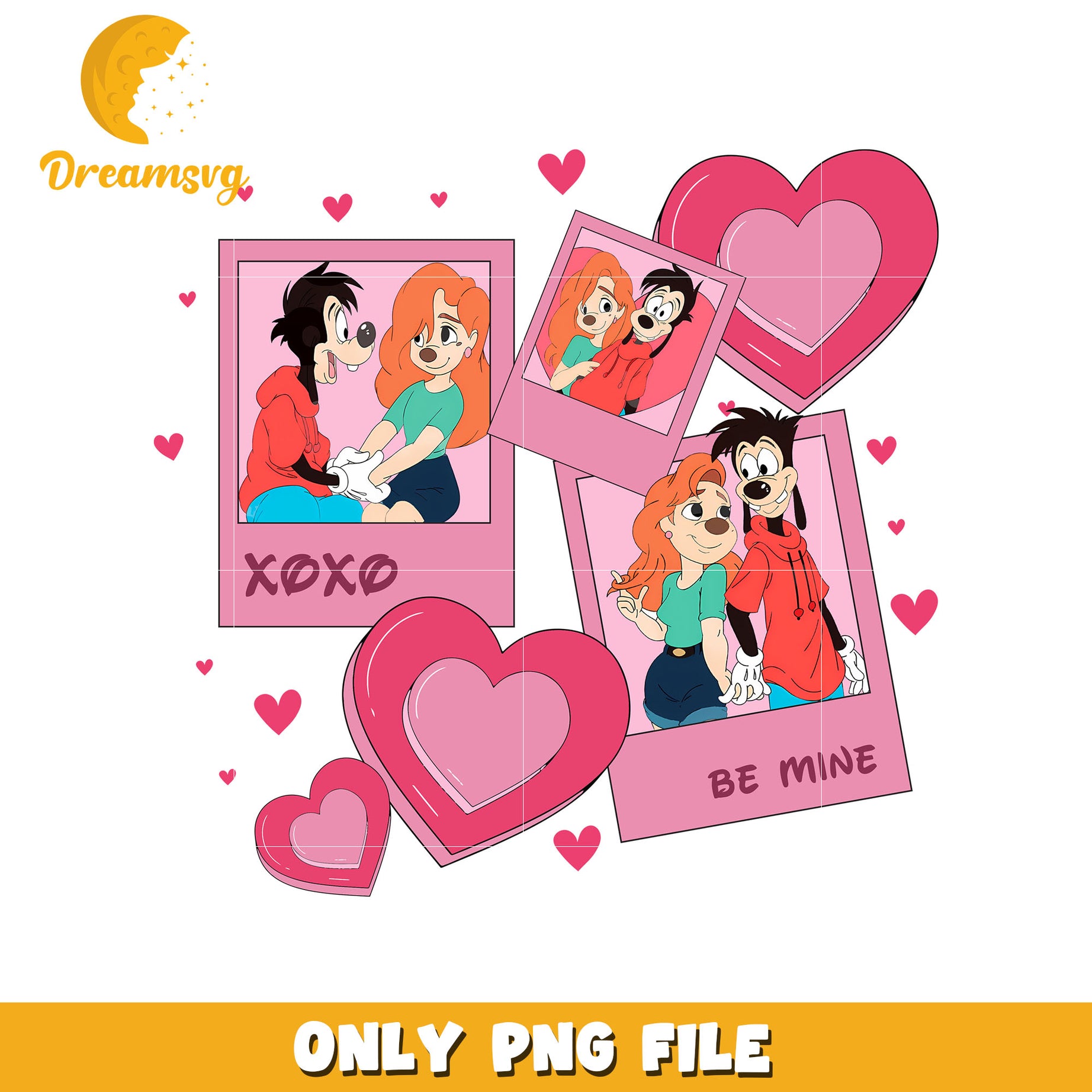 Max and Roxanne valentine photograph png, disney png, valentine png