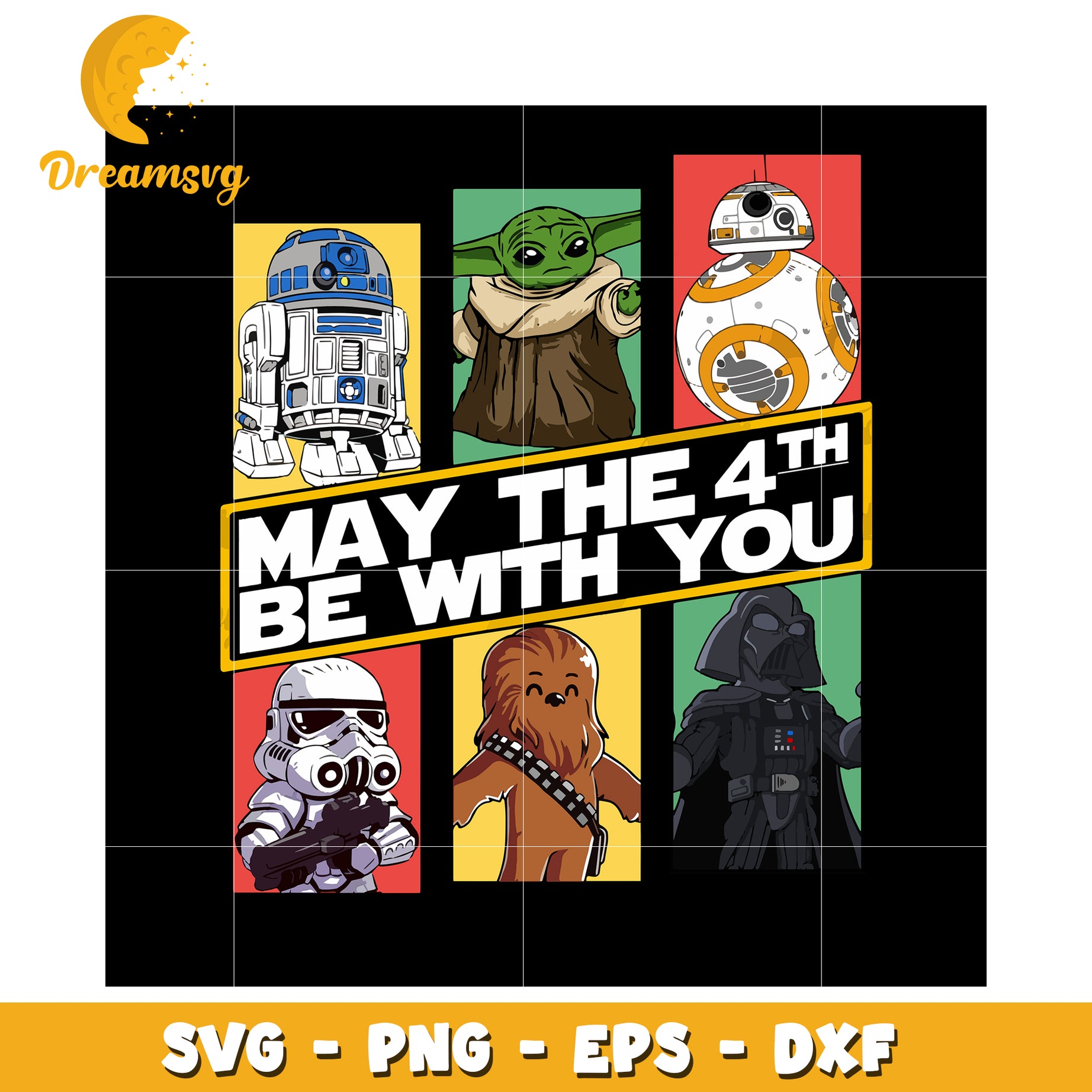 Maybe the 4th be with you svg, disney cartoons svg, star wars characters svg