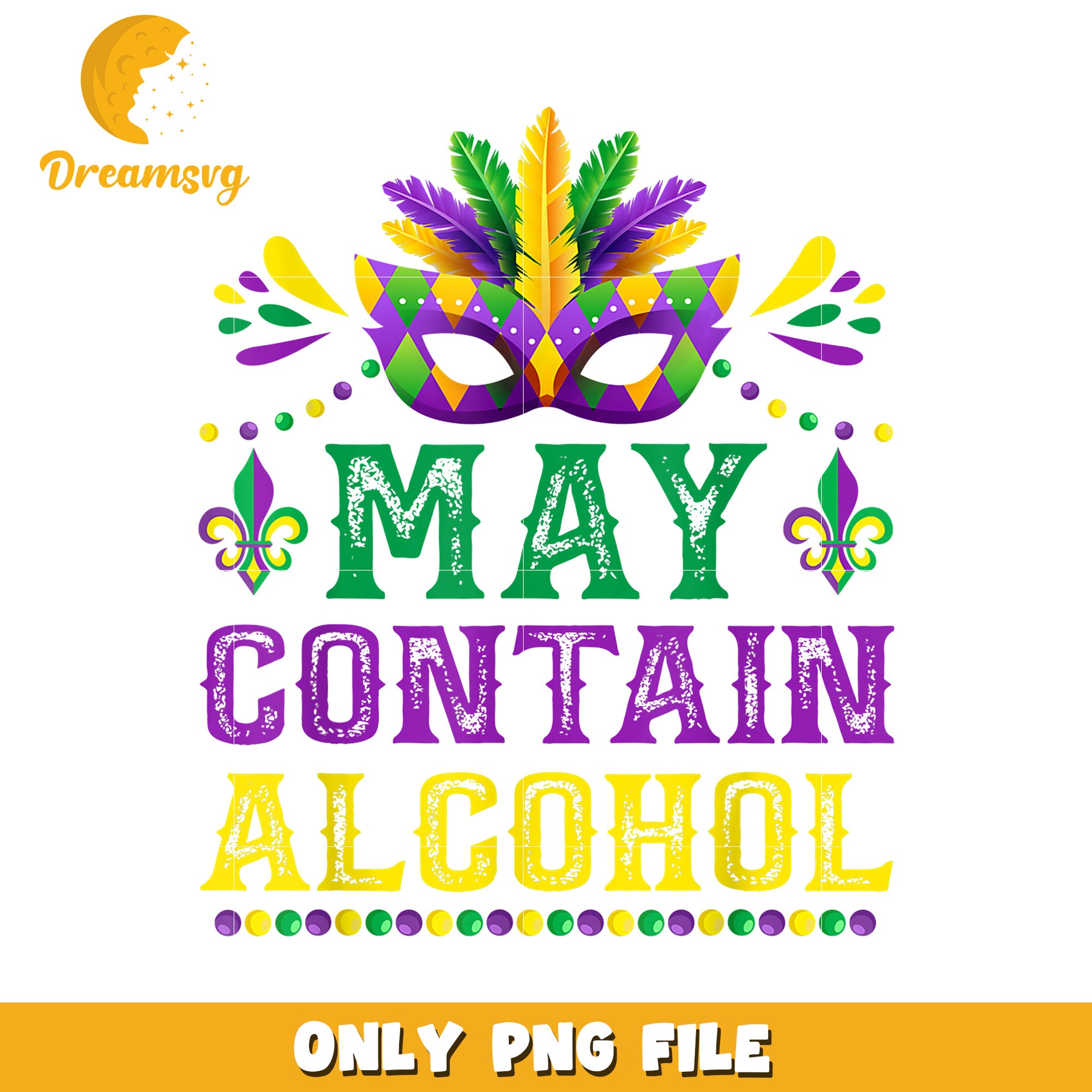 May contain alcoho mask design png, mardi gras mask png