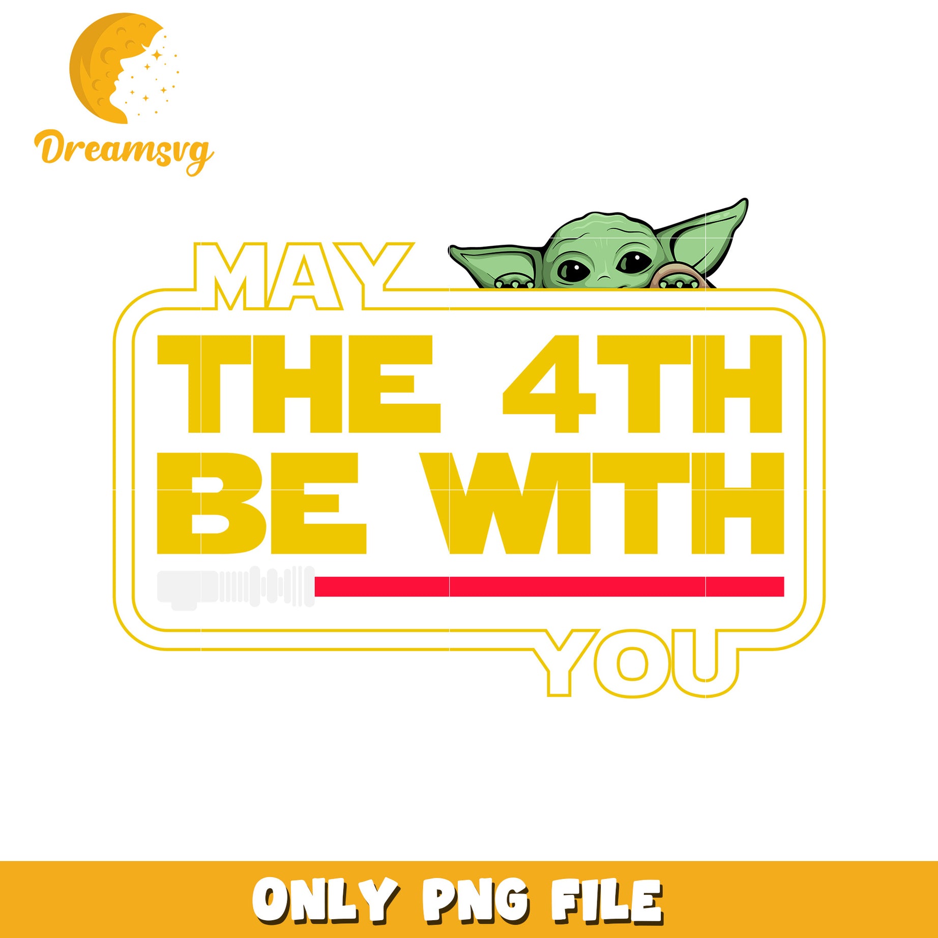 May the 4th Be With You PNG Baby Yoda Design File