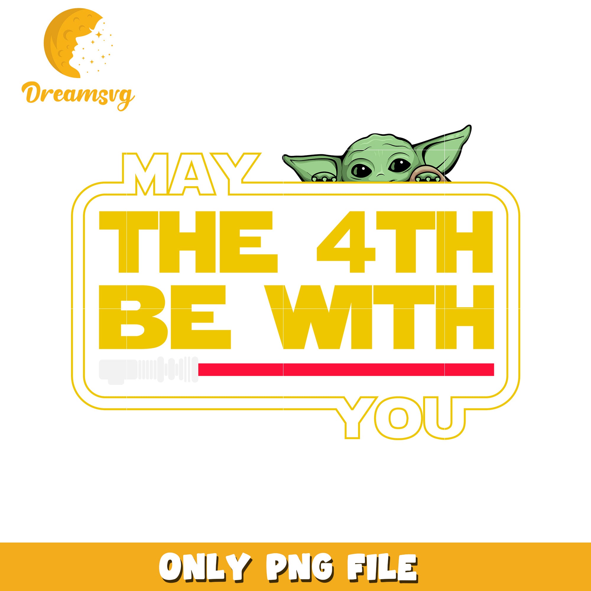 May the 4th Be With You PNG Baby Yoda Design File