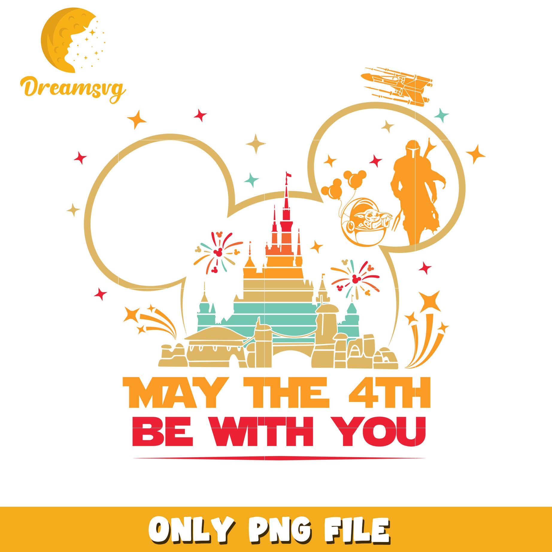 May the 4th Disney PNG Design