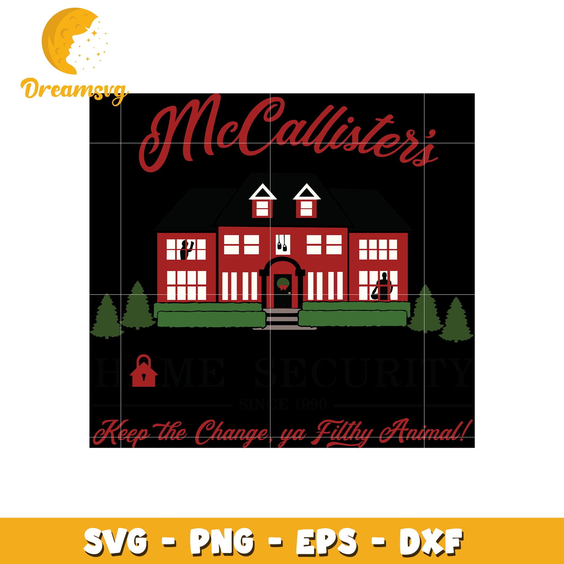 Mccallister's home security design svg, Mccallister's home svg