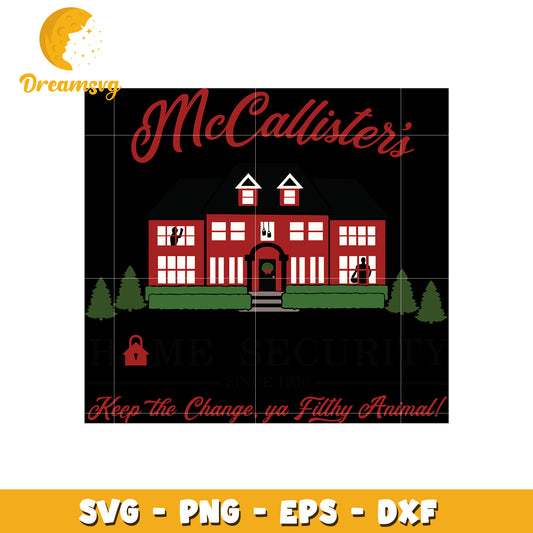 Mccallister's home security design svg, Mccallister's home svg