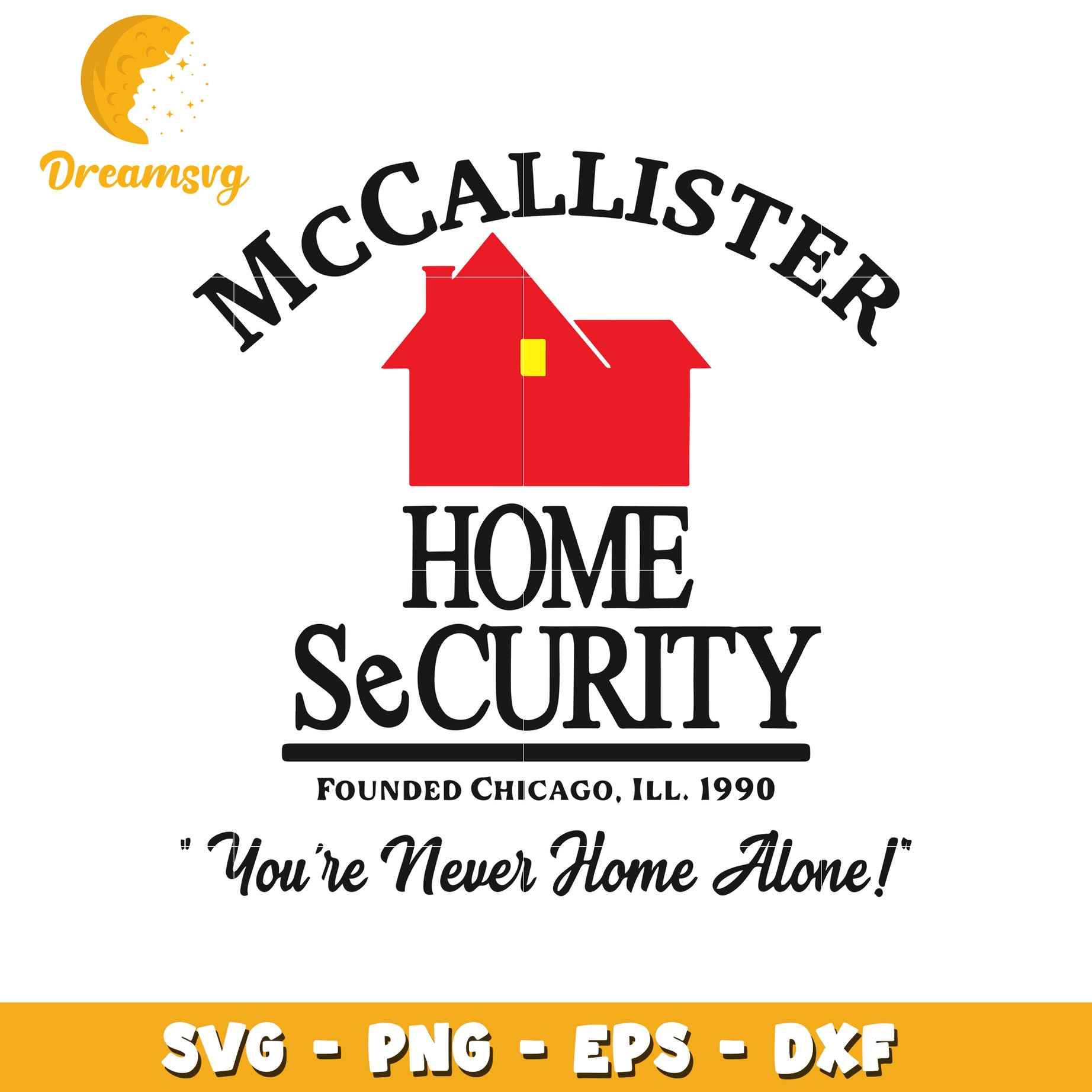 Mccallister home security logo design svg, security home svg